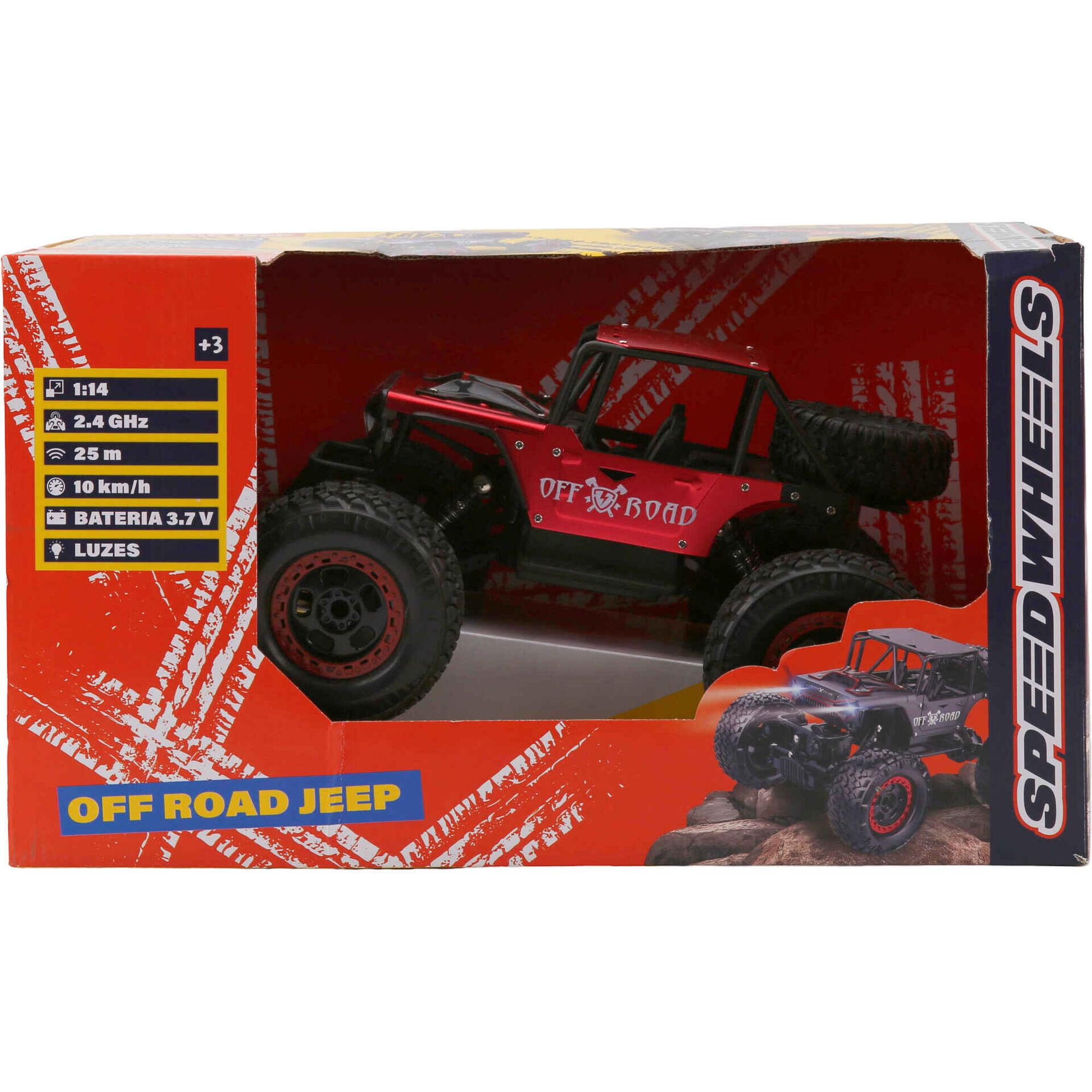 Zoko Speed Wheels - Carro Telecomandado Jeep com Luzes 1:14 (v&aacute;rias cores)