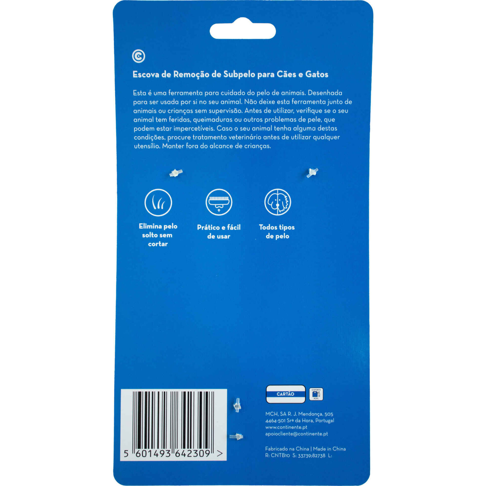 Escova para C&atilde;o e Gato para Remo&ccedil;&atilde;o de Subpelo