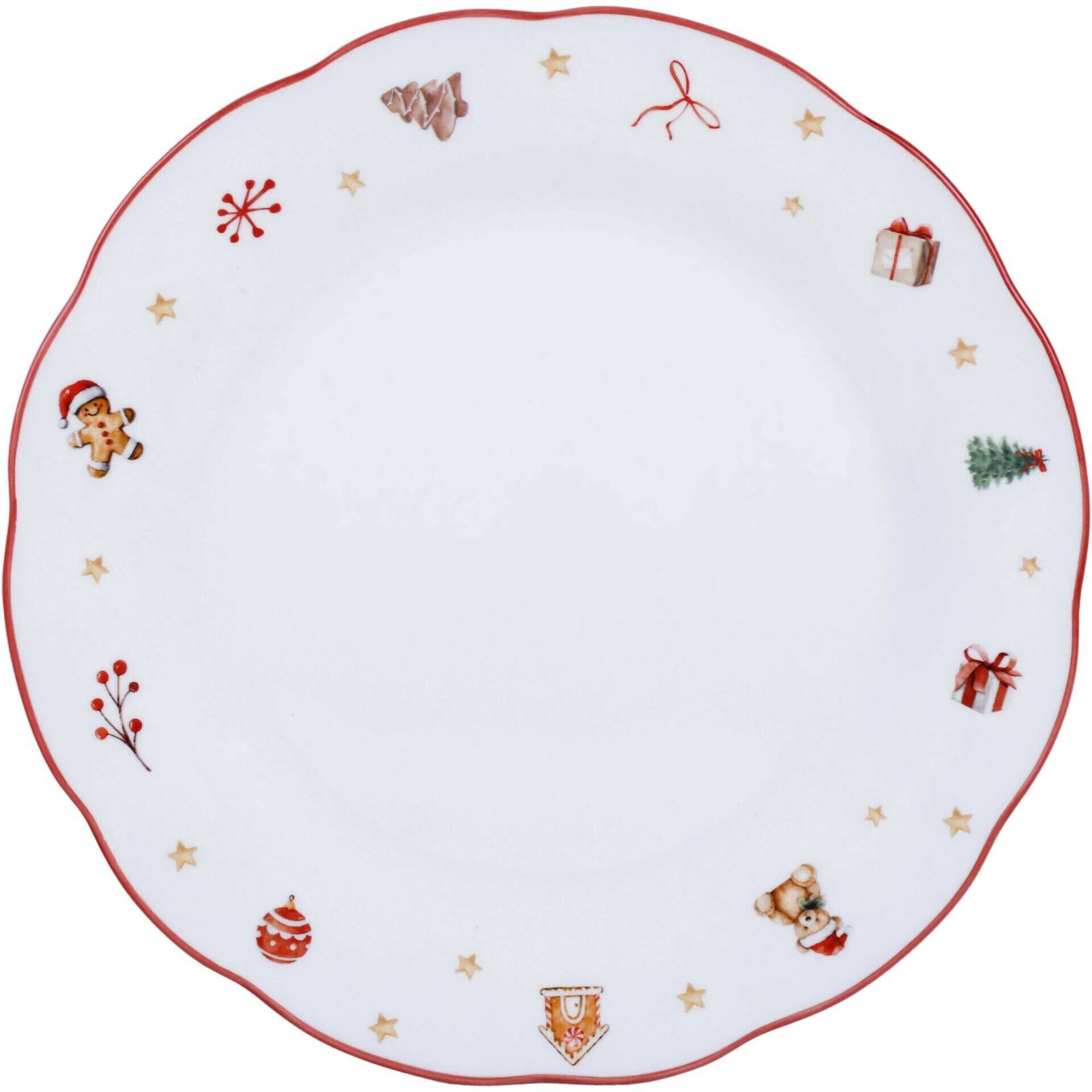 Servi&ccedil;o 6 Pessoas Porcelana Figuras de Natal Kasa