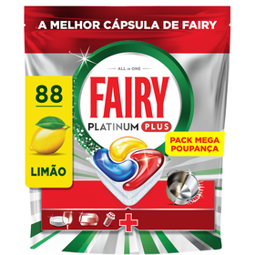 Detergente M&aacute;quina Loi&ccedil;a Pastilhas Platinum Plus Fairy