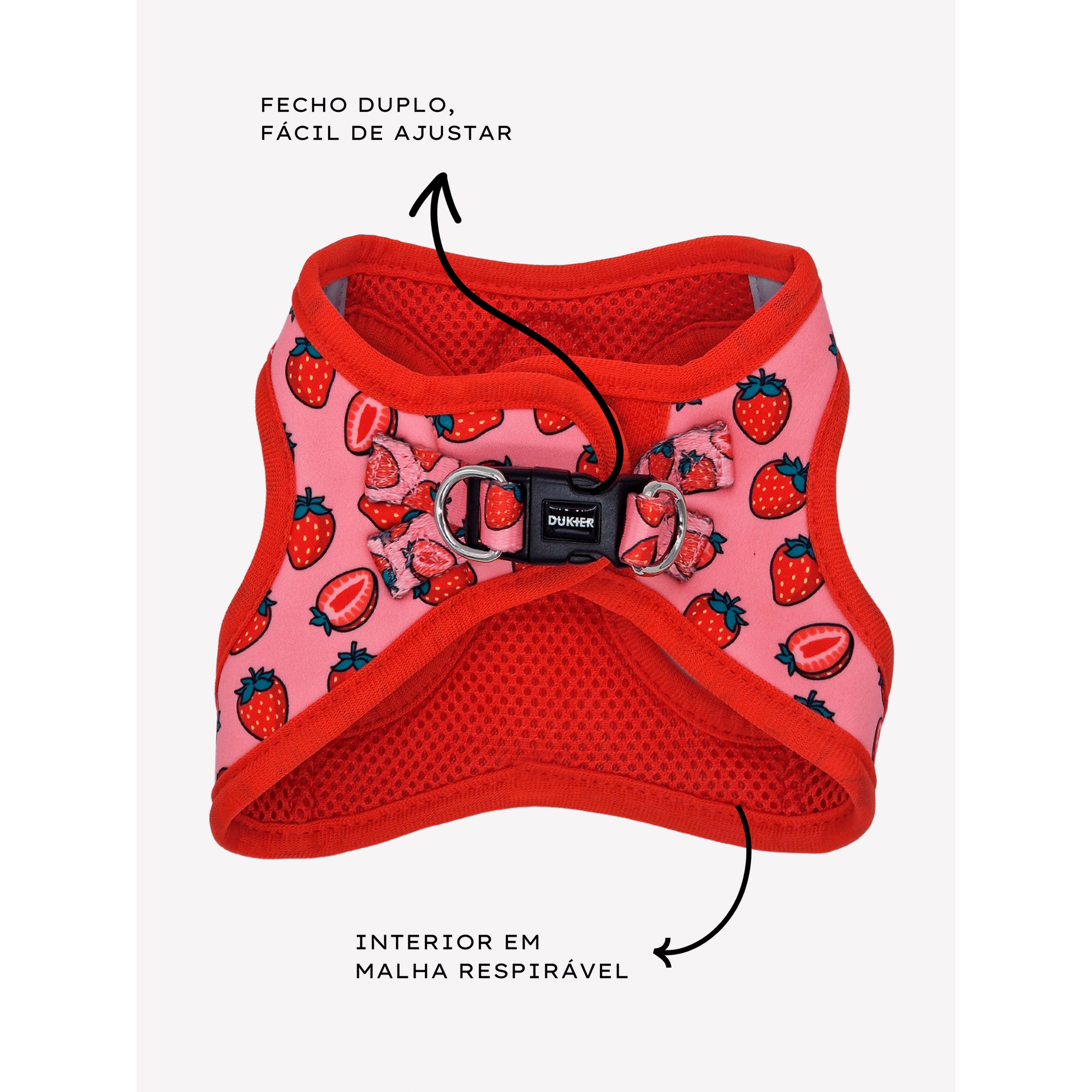 Peitoral para C&atilde;o Berry Love XL Dukier