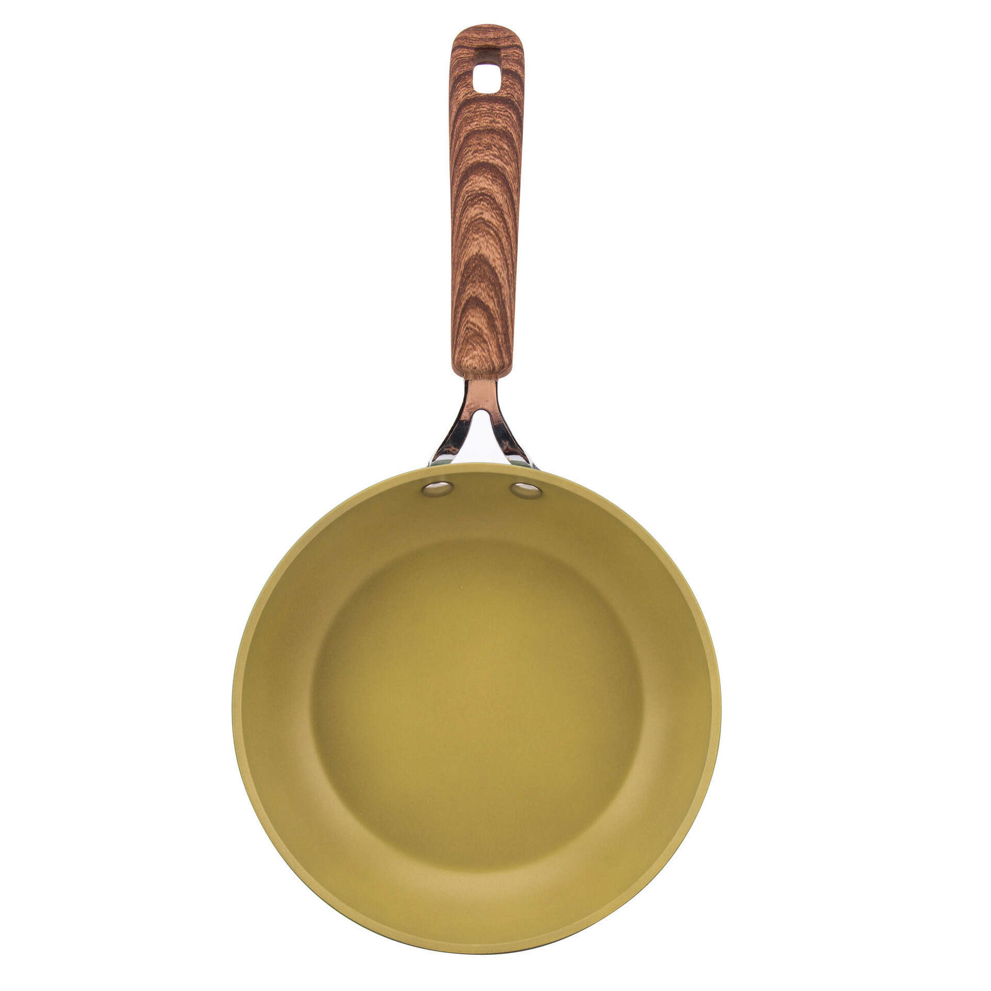 Frigideira Antiaderente Alum&iacute;nio 24cm Verde Oliveira Gourmet Kasa