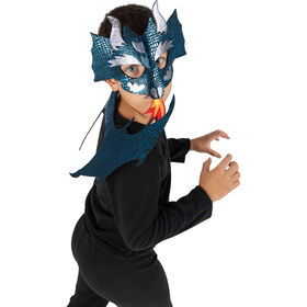 Conjunto M&aacute;scara e Asas Drag&atilde;o Azul