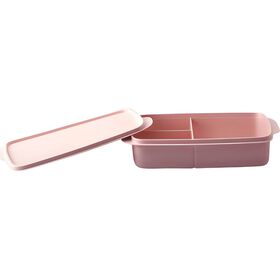 Lunch Box com Compartimentos Retangular Rosa Tupperware