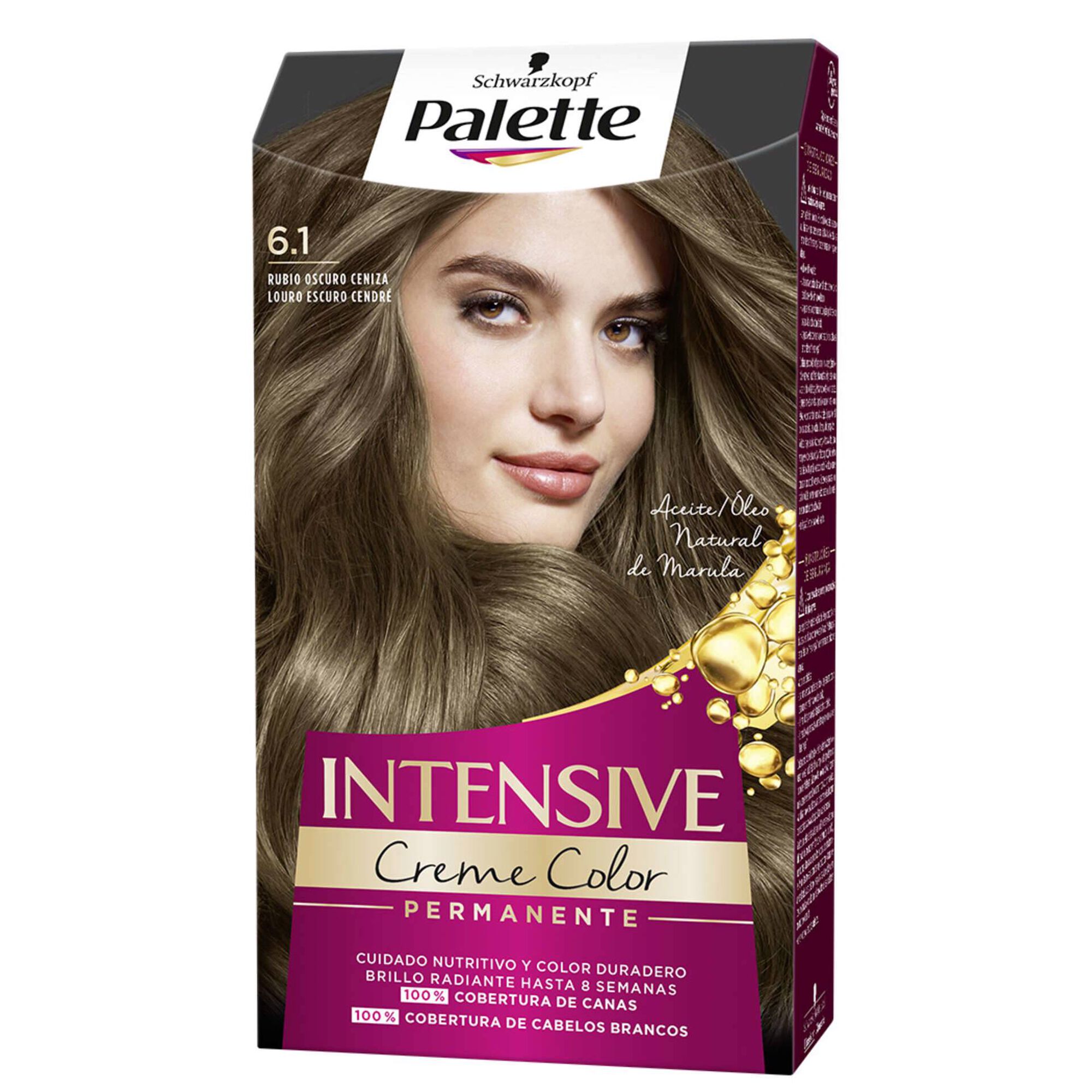 Coloração Permanente Intensive Louro Escuro Cendré 6.1