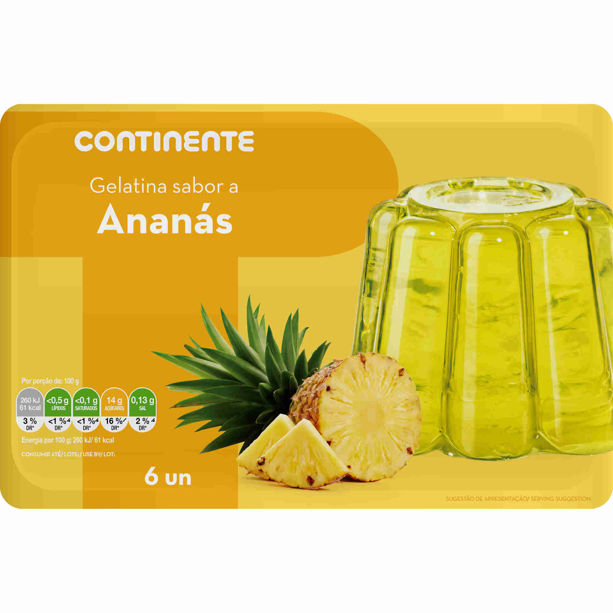 Gelatina Pronta Ananás