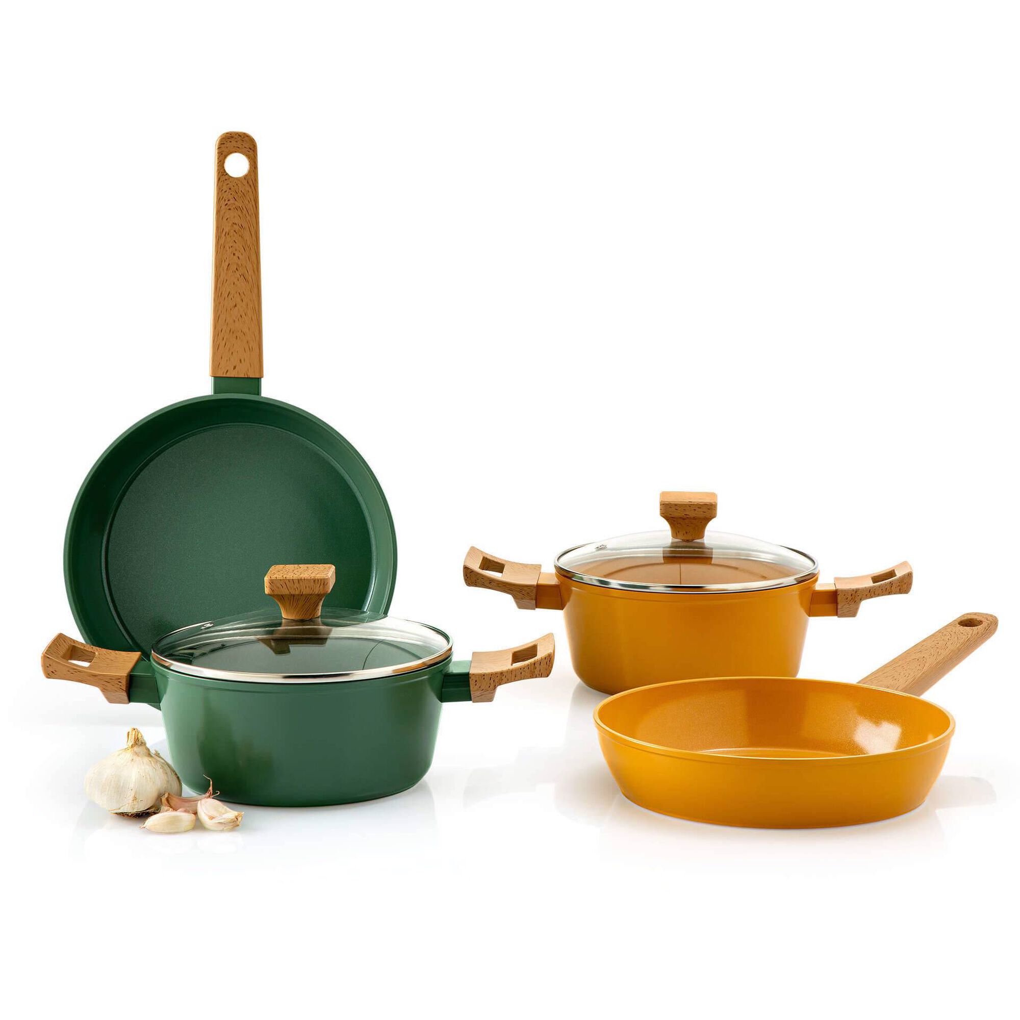 Conjunto Ca&ccedil;arola 20cm e Frigideira 24cm Amar Kasa