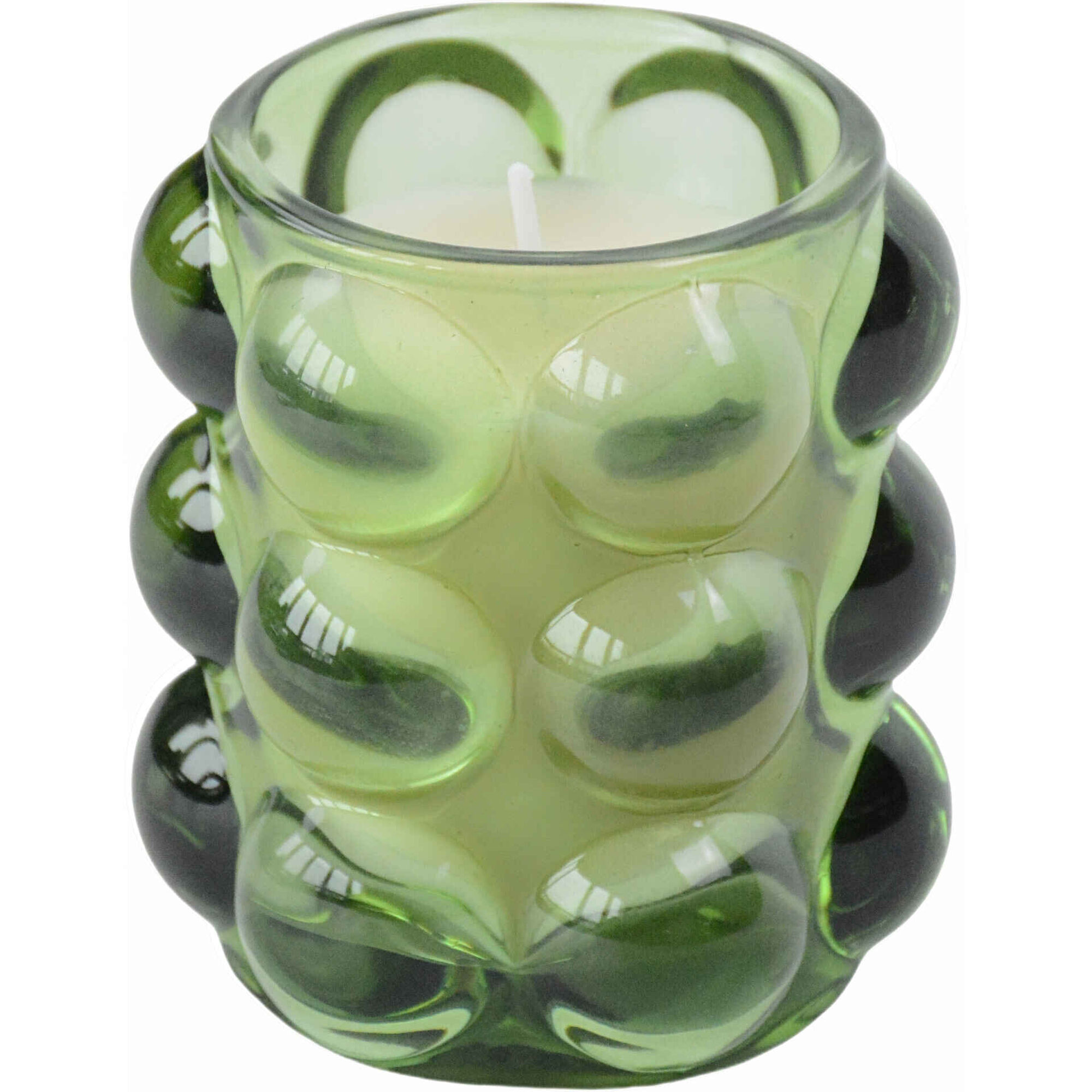 Vela Copo Alto 130g Bolas Verde