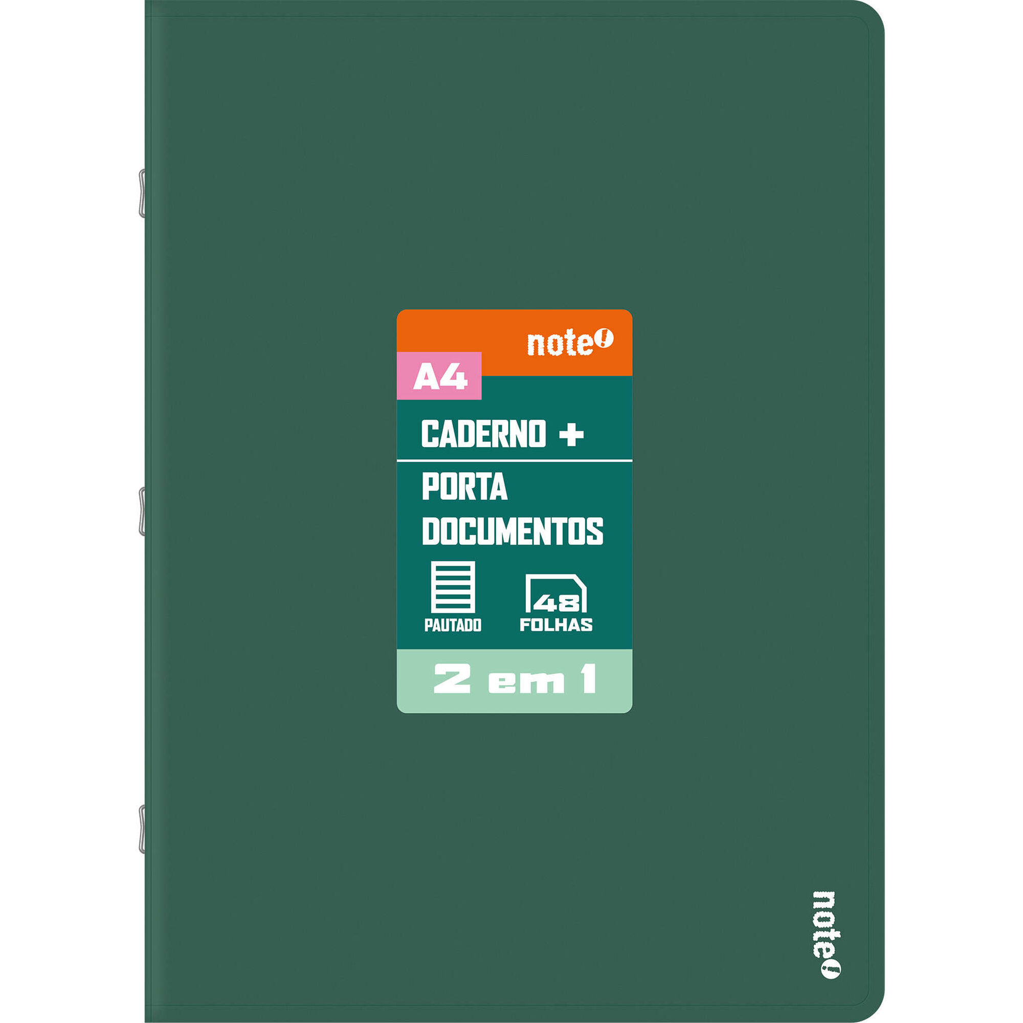 Caderno Agrafado A4 48 Folhas (v&aacute;rias cores) Note!