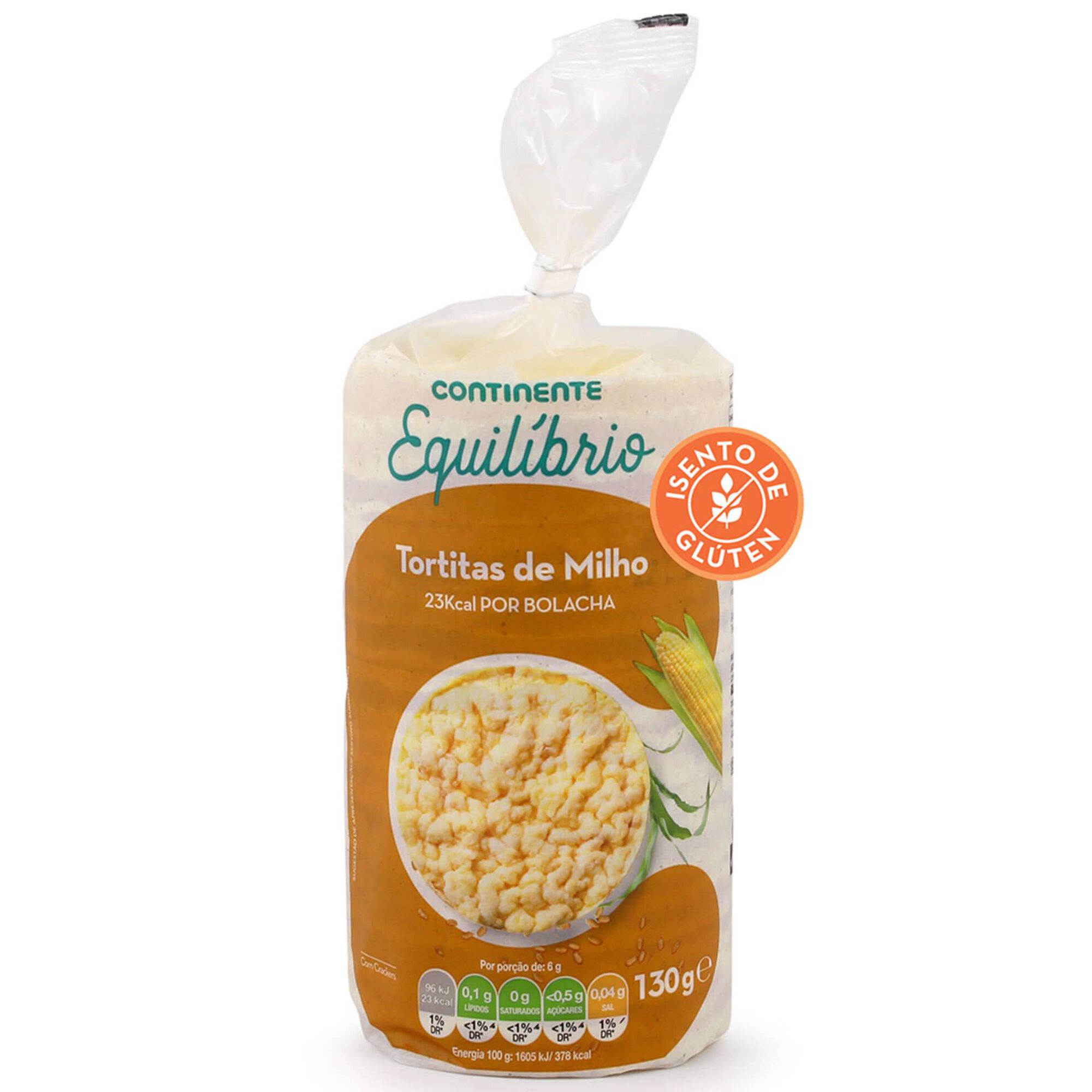 Tortitas de Milho com Sal sem Glúten