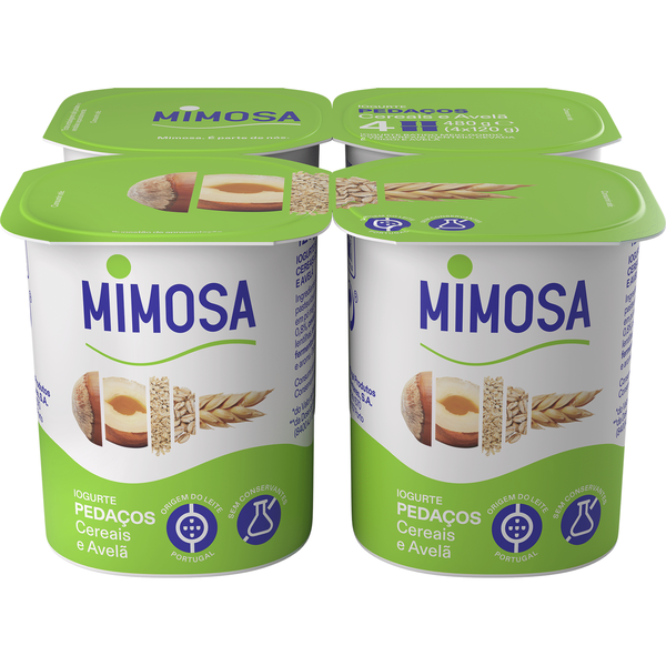 Iogurte Pedaços Cereais e Avelã Mimosa
