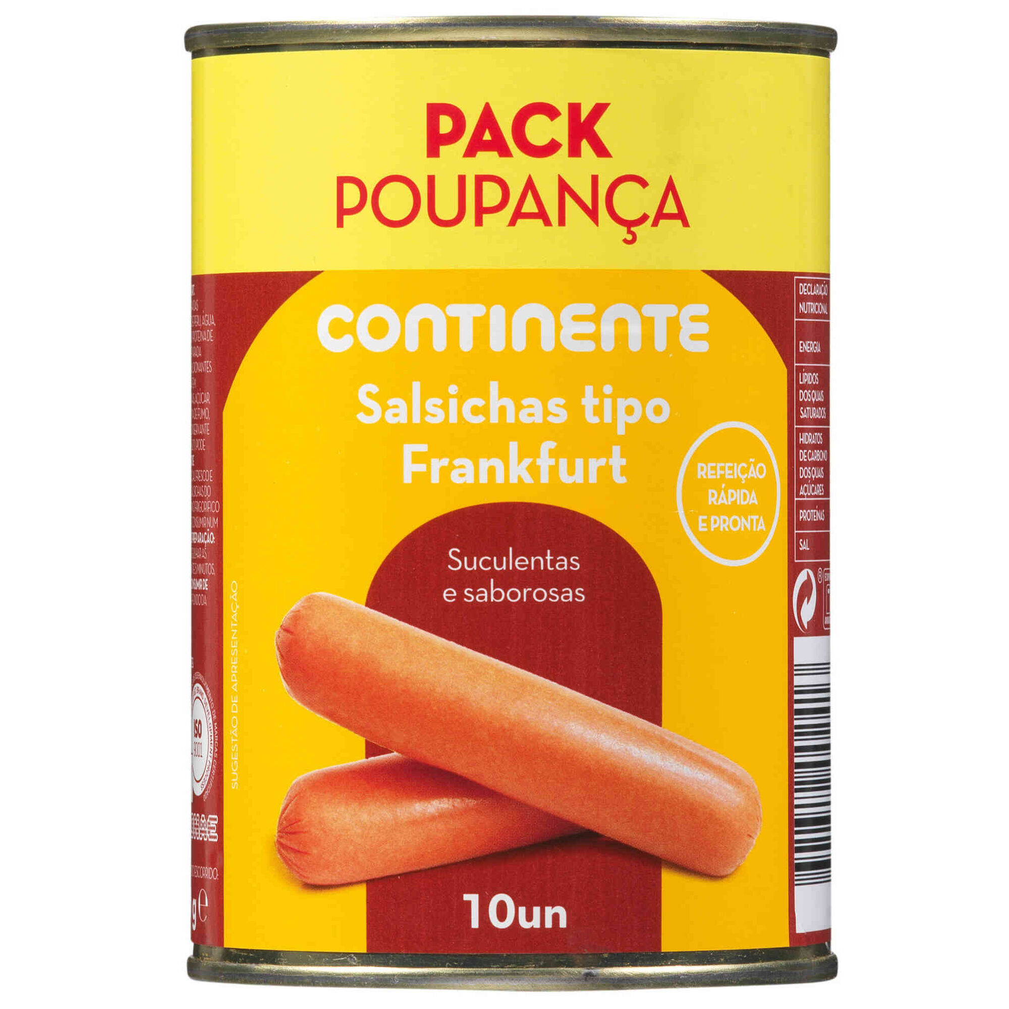 Salsichas Frankfurt Lata 10 un Pack Poupança