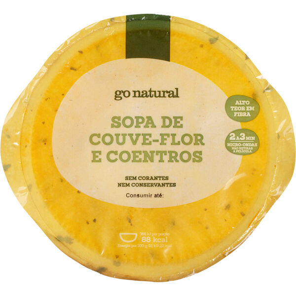 Sopa de Couve Flor e Coentros Go Natural