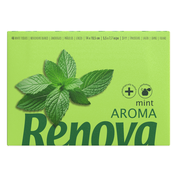 Lenços Faciais Mini Mint Renova