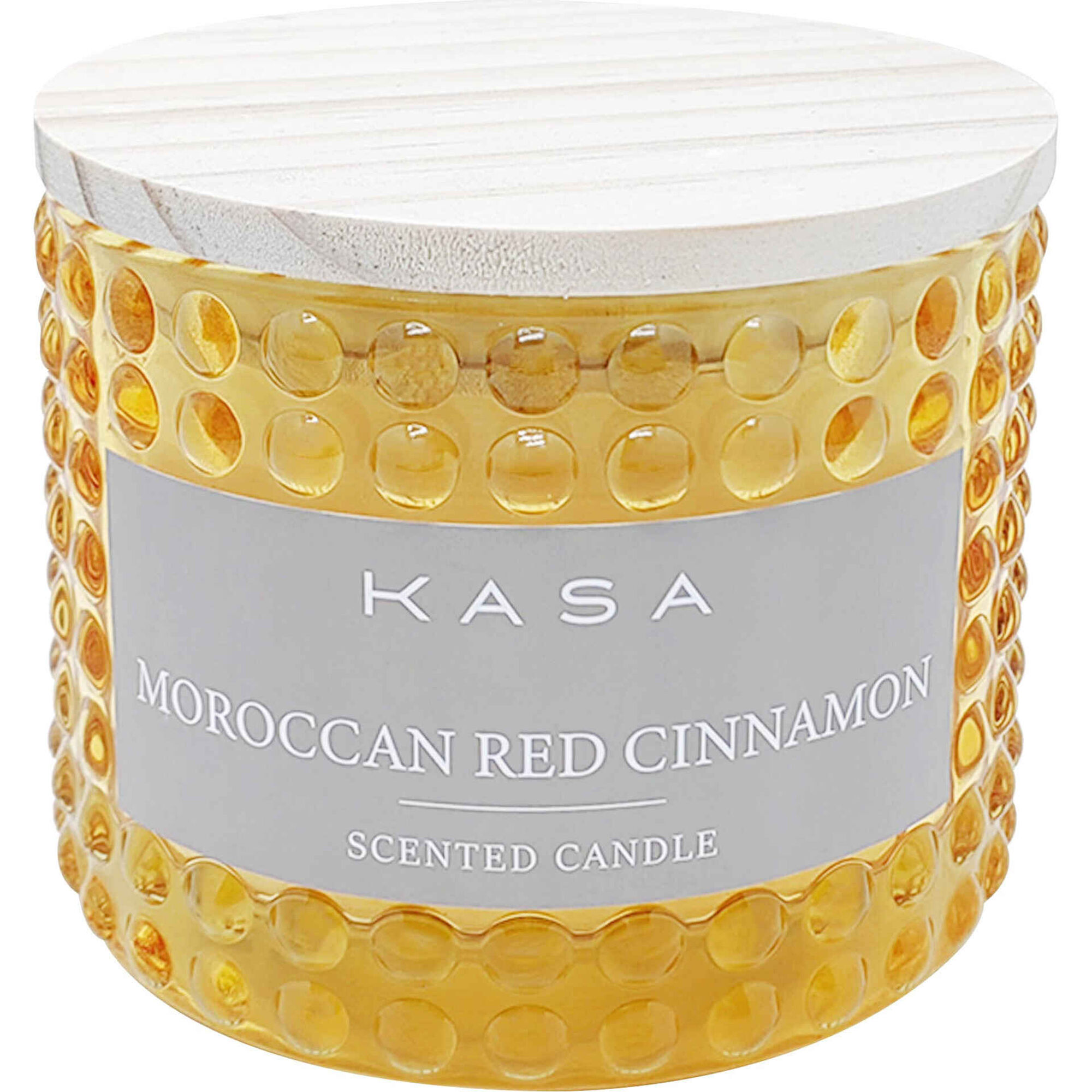 Vela em Copo Vidro 2 Pavios Bolas com Tampa de Madeira