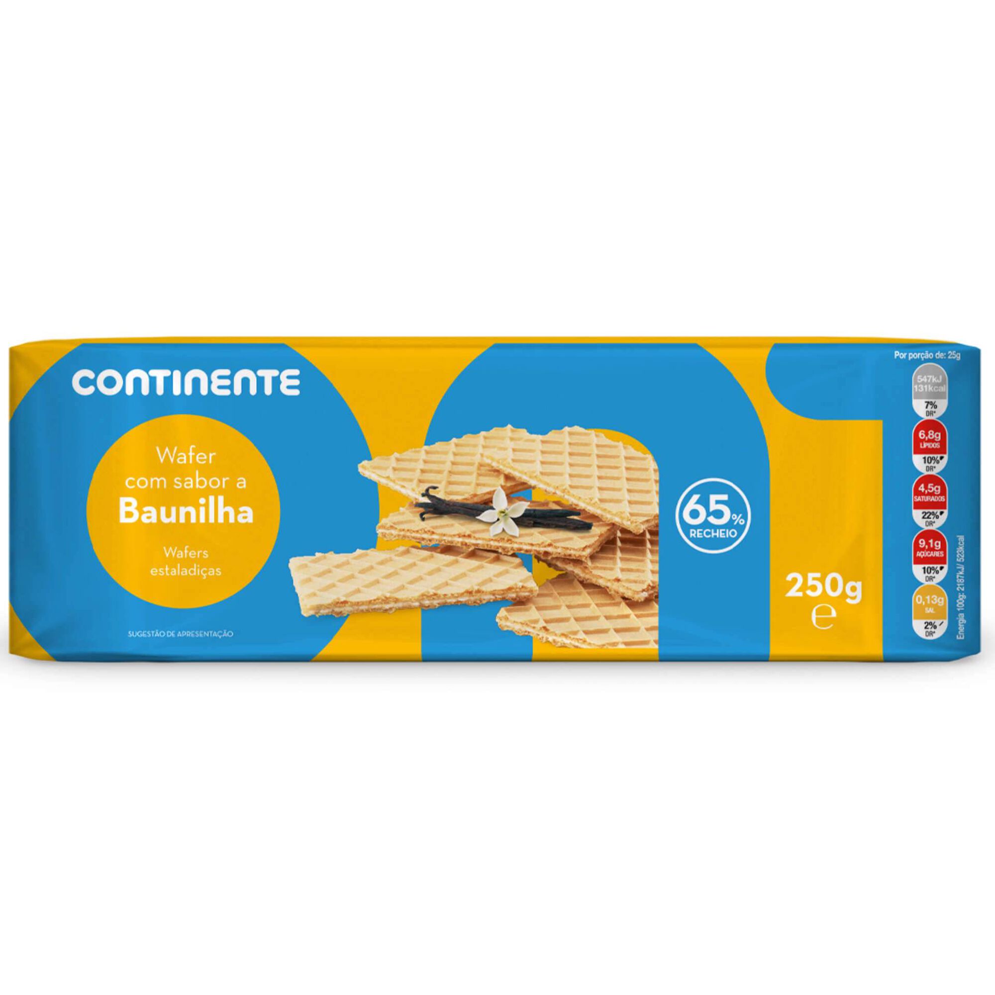 Bolachas Wafers com Recheio de Baunilha