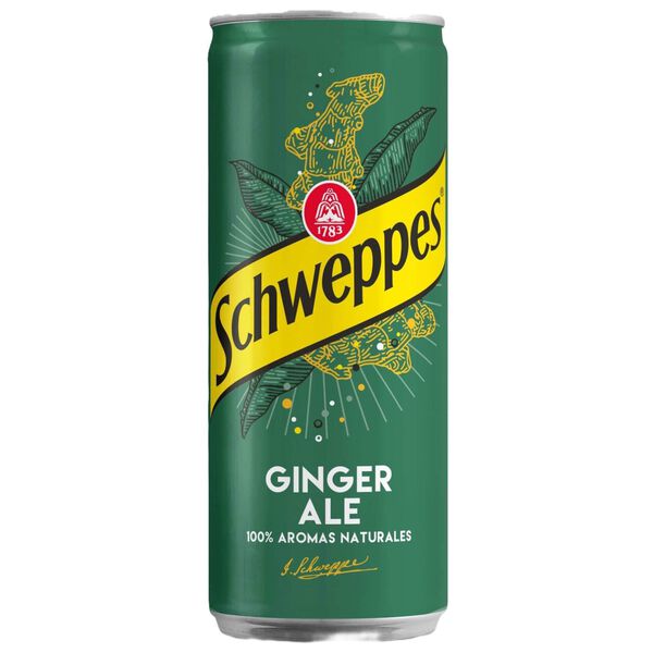 Ginger Ale em Lata Schweppes