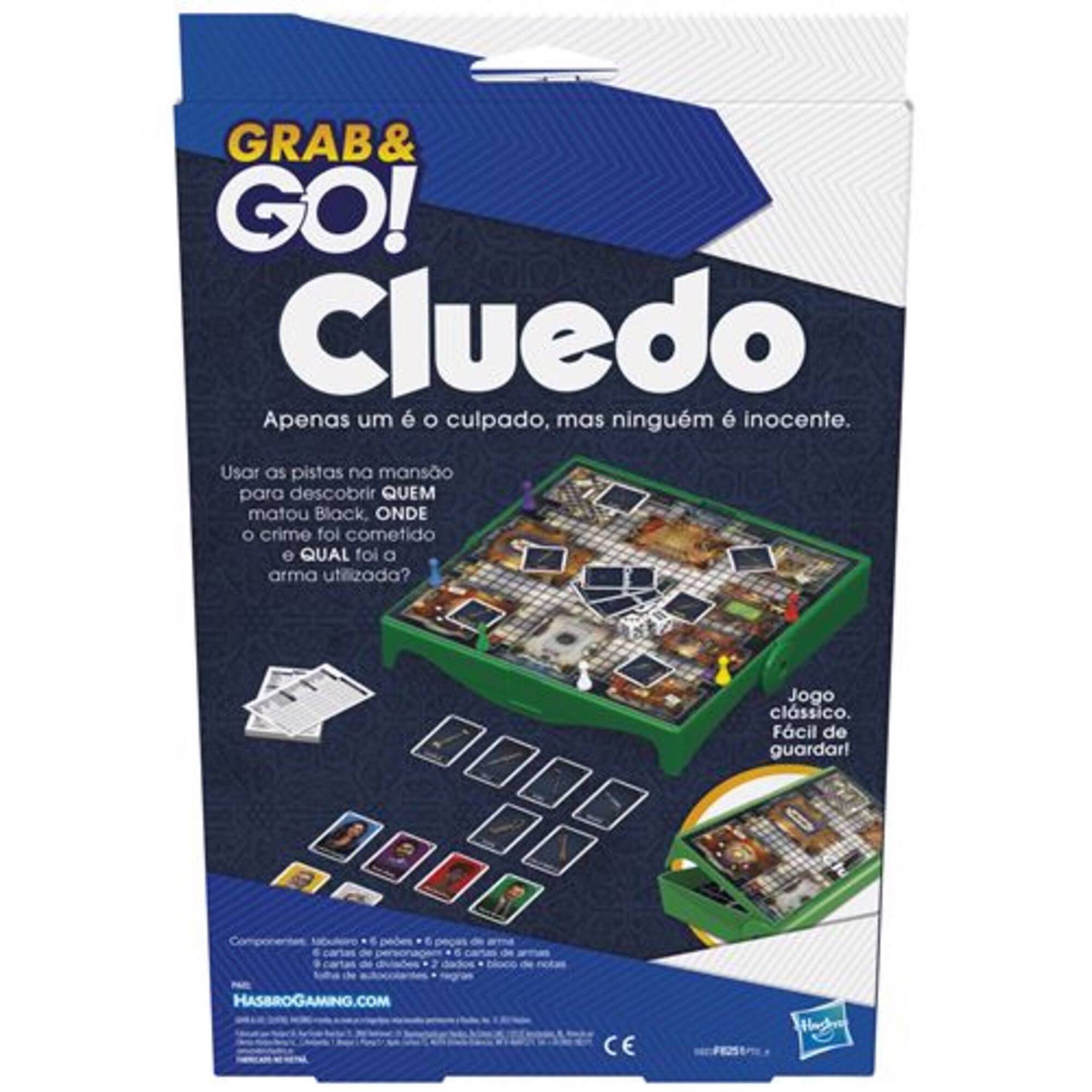 Jogo de Tabuleiro Cluedo Grab and Go