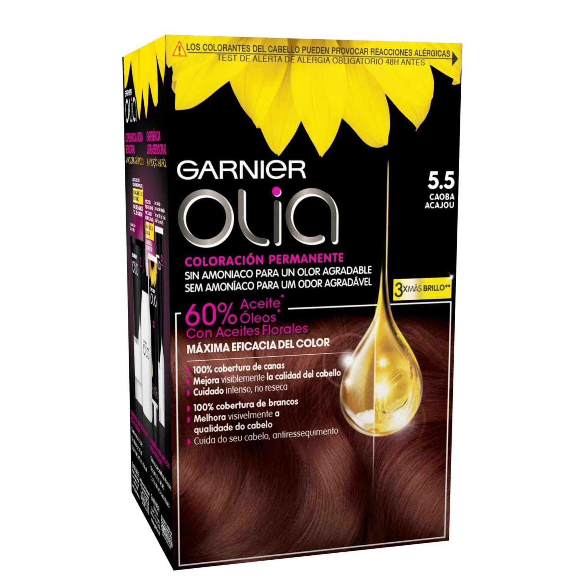 Coloração Permanente Olia Castanho Acajou 5.5