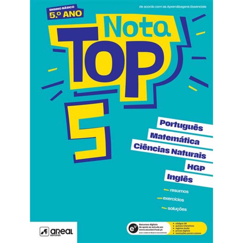 Nota Top 5 - 5.º Ano de Areal Editores
