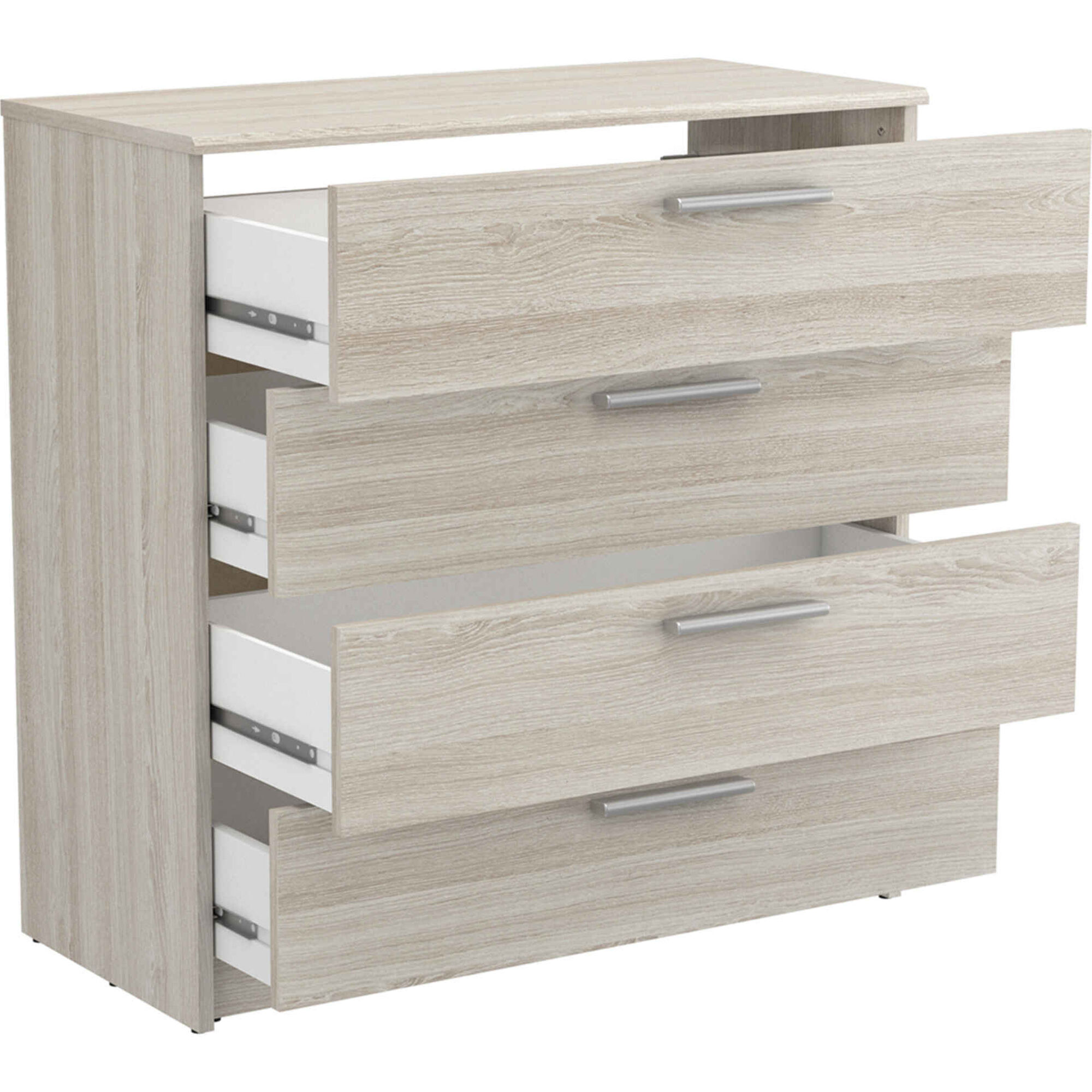 Cómoda 4 Gavetas 80x38x81cm Carvalho Pricy Cómoda 4 Gavetas 80x38x81cm Carvalho Pricy