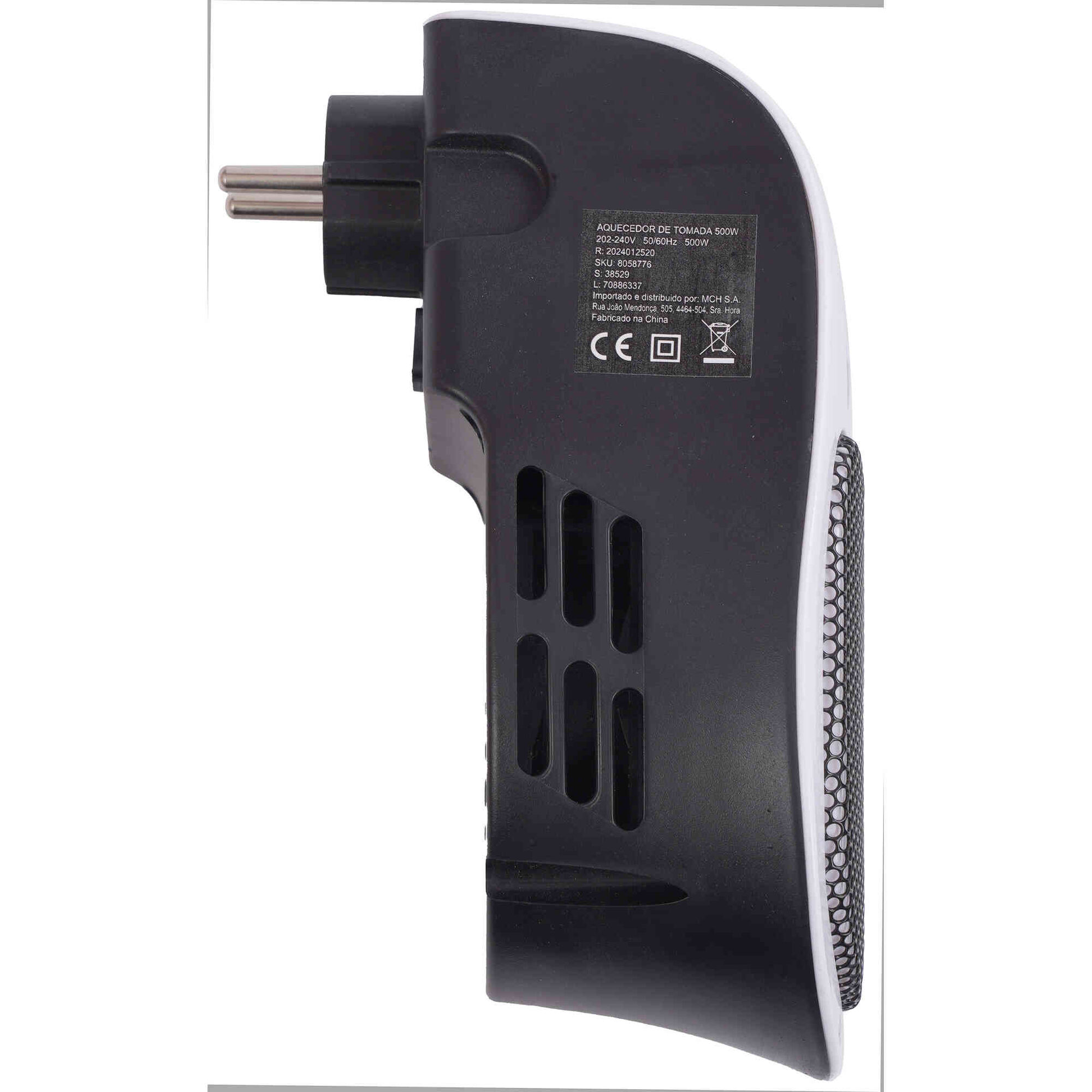 Aquecedor de Tomada 500W Bazar&atilde;o
