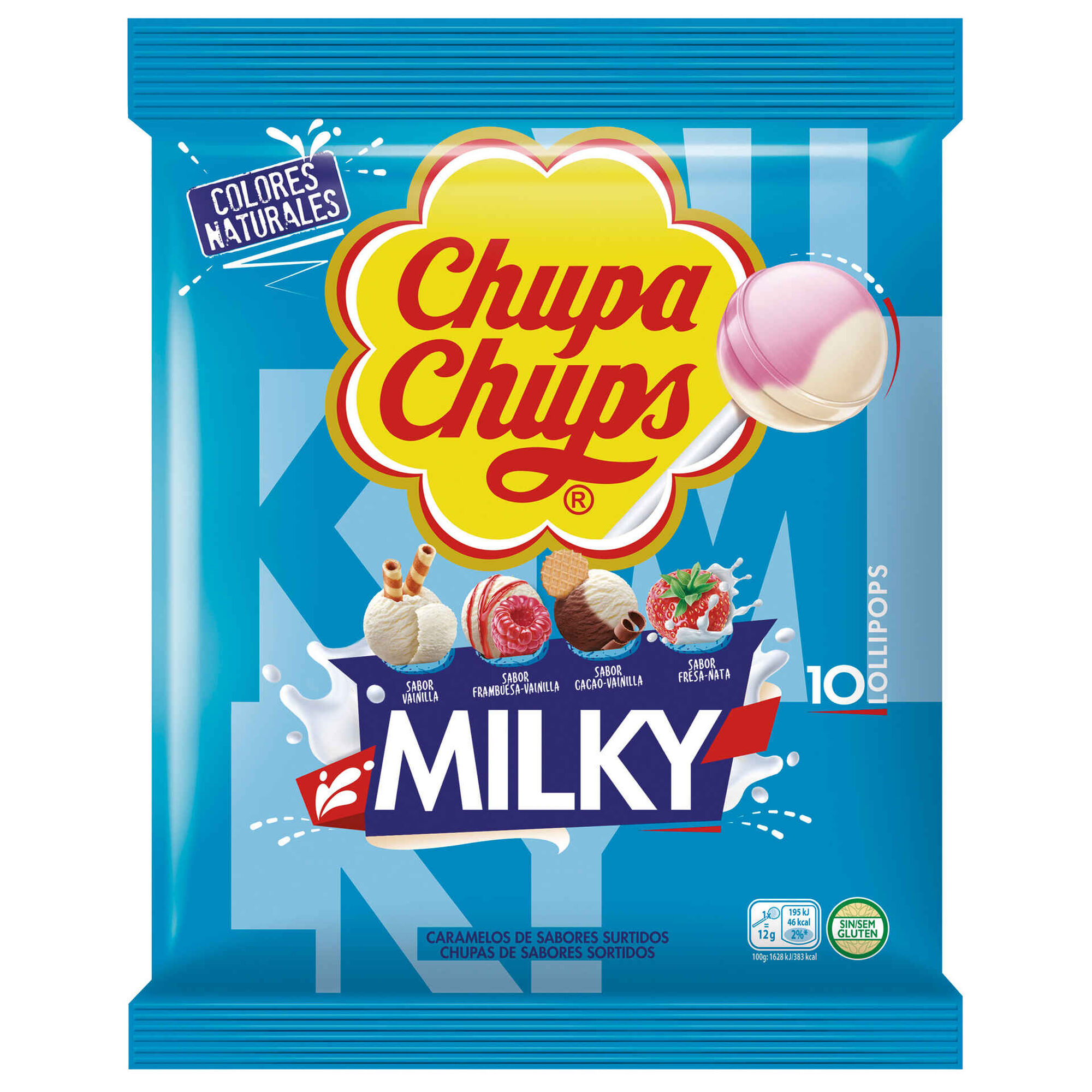 Chupas Milky sem Glúten
