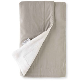 Manta Algodão Microcoralina 110x80cm Cinza Stone