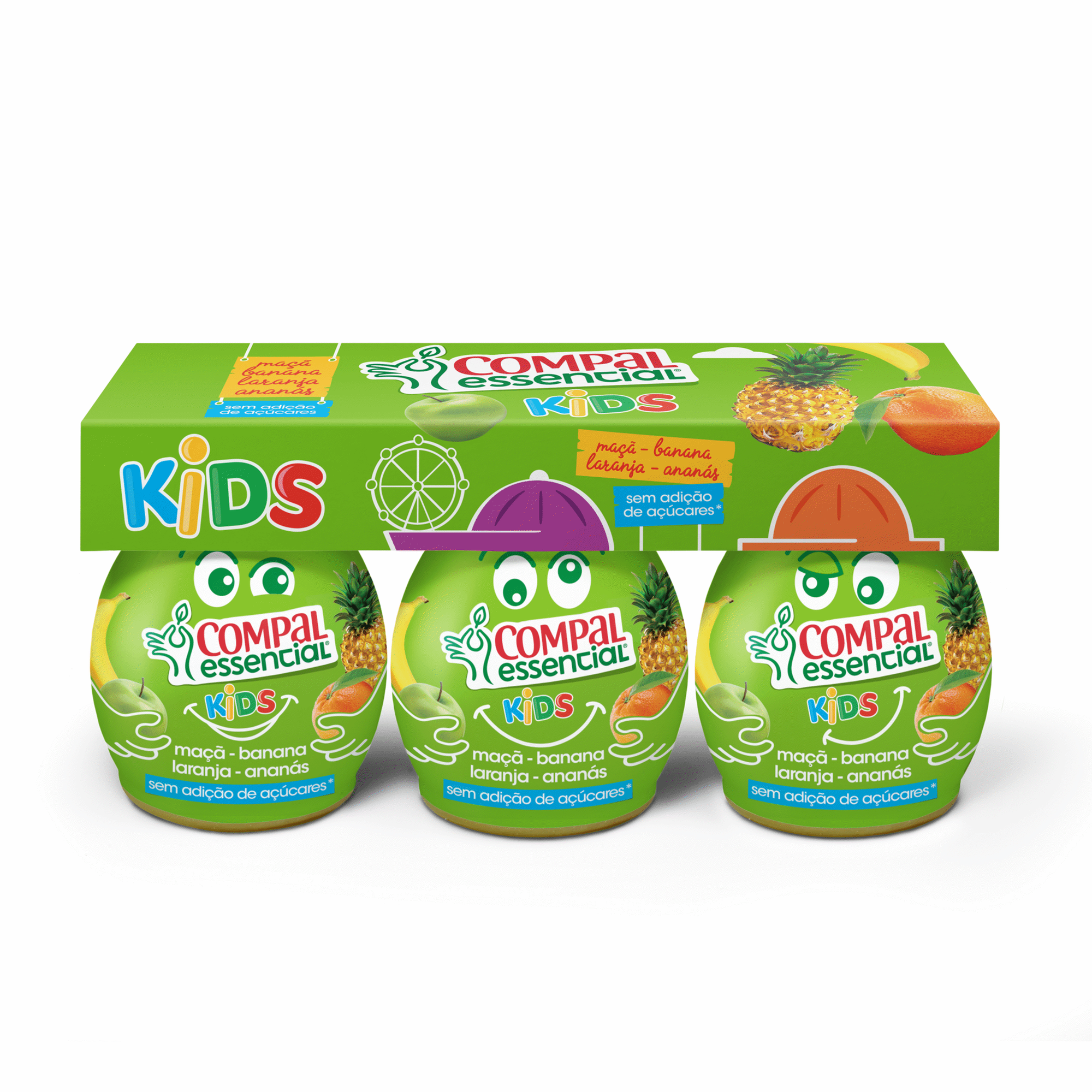 Doses Fruta Maçã, Banana, Laranja e Ananás Kids +3A