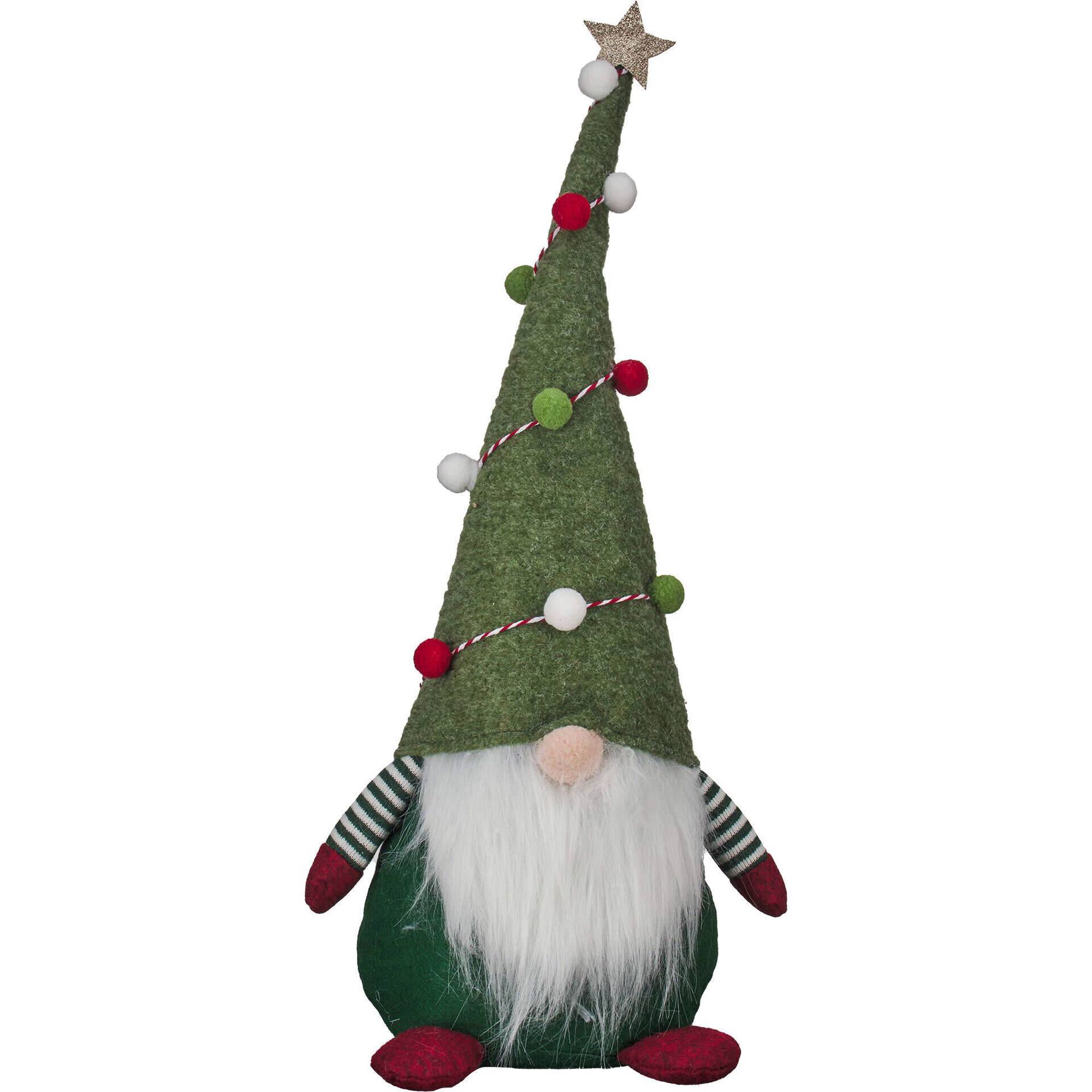 Gnomo Decorado Verde Sentado 50cm