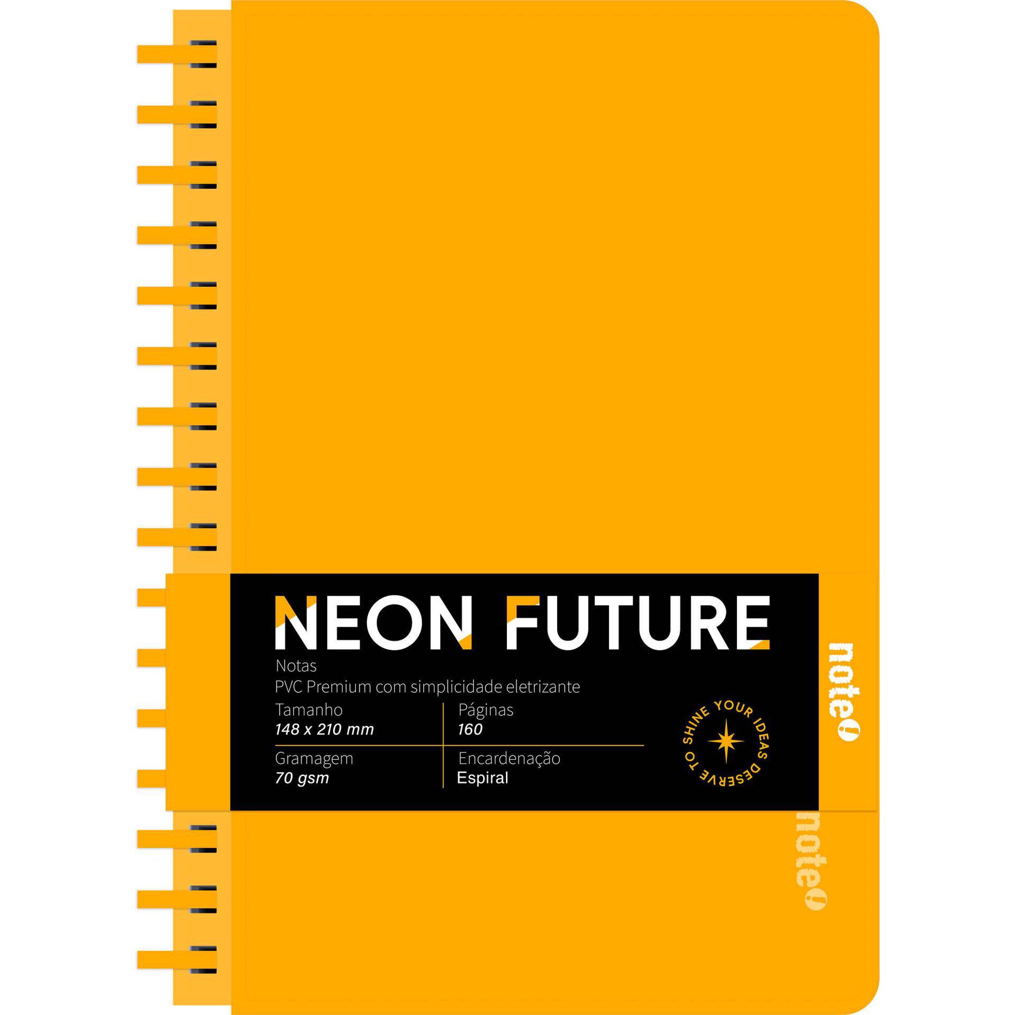 Caderno A5 Neon Pautado (v&aacute;rias cores) Note!