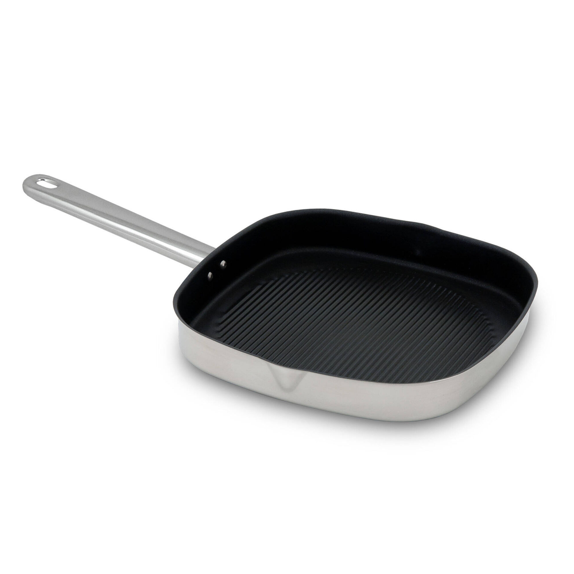 Grelhador Antiaderente Aço Inoxidável 27x27cm À Portuguesa