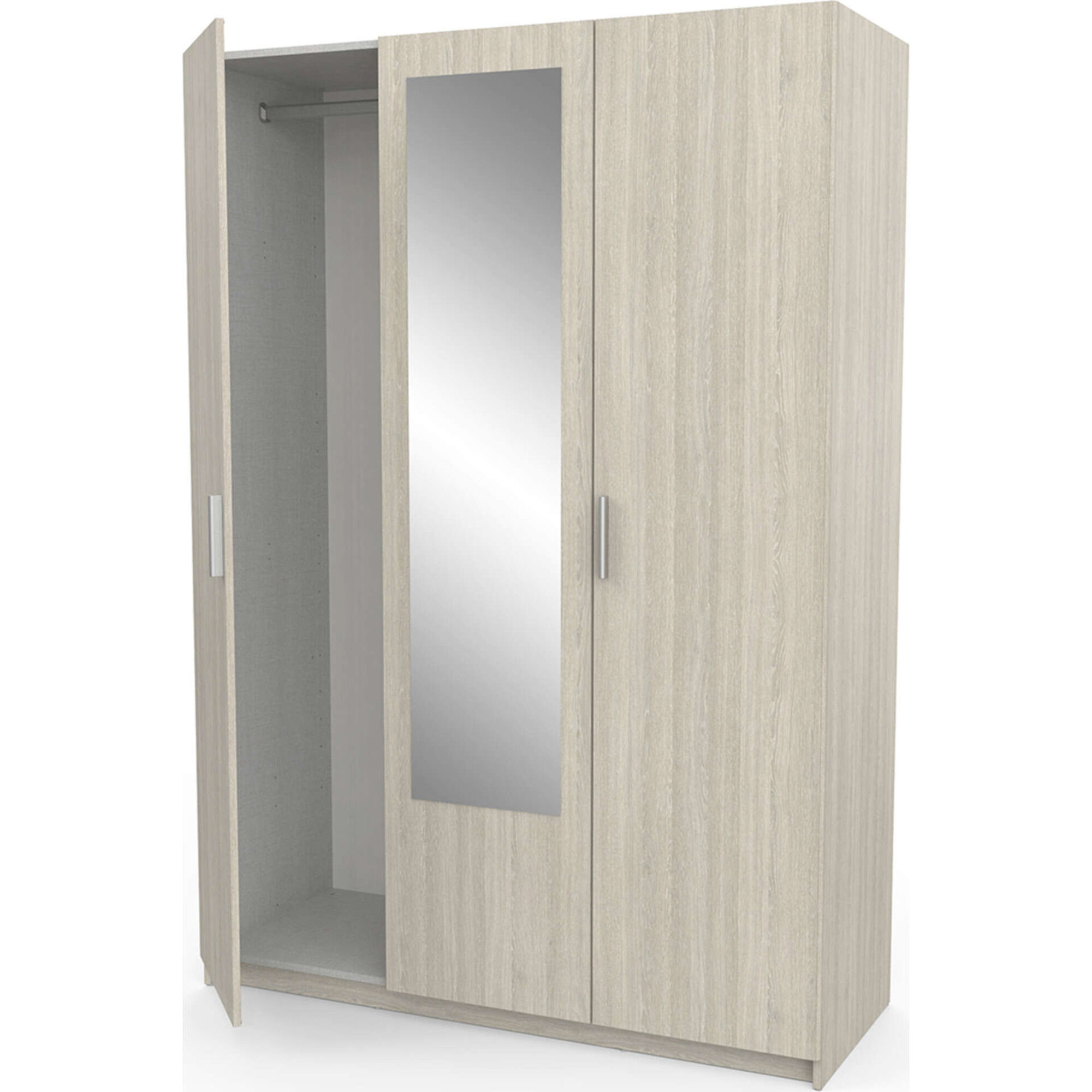 Roupeiro 3 Portas 134x51x192cm Carvalho Pricy