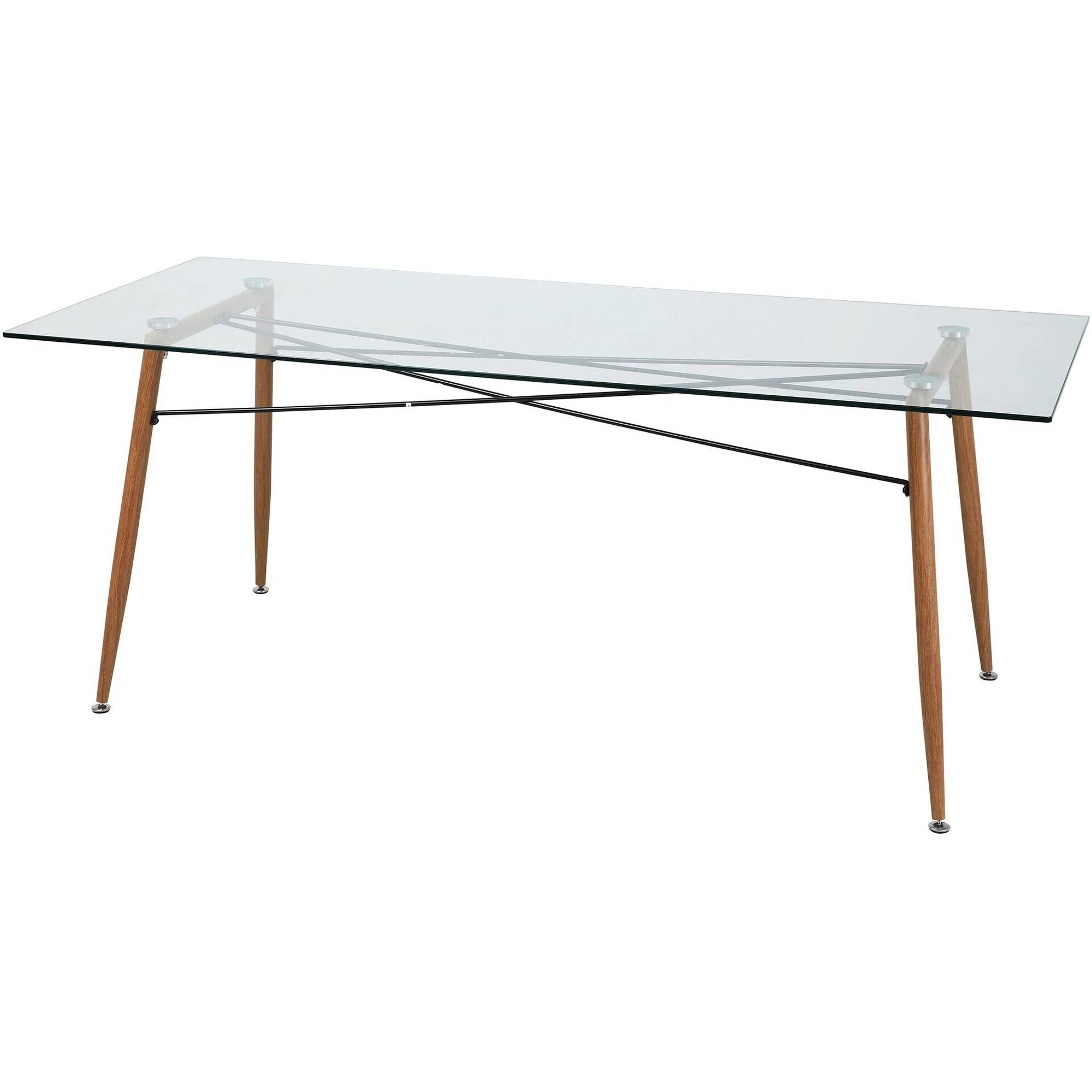 Mesa de Jantar com Tampo em Vidro Kasa