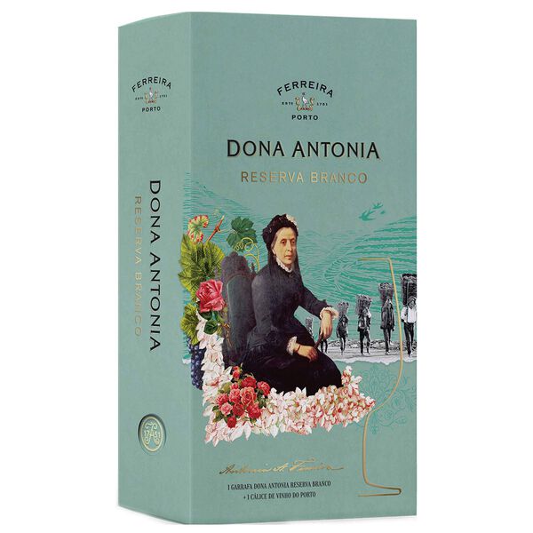 Dona Antónia Vinho do Porto Reserva Branco com Copo
