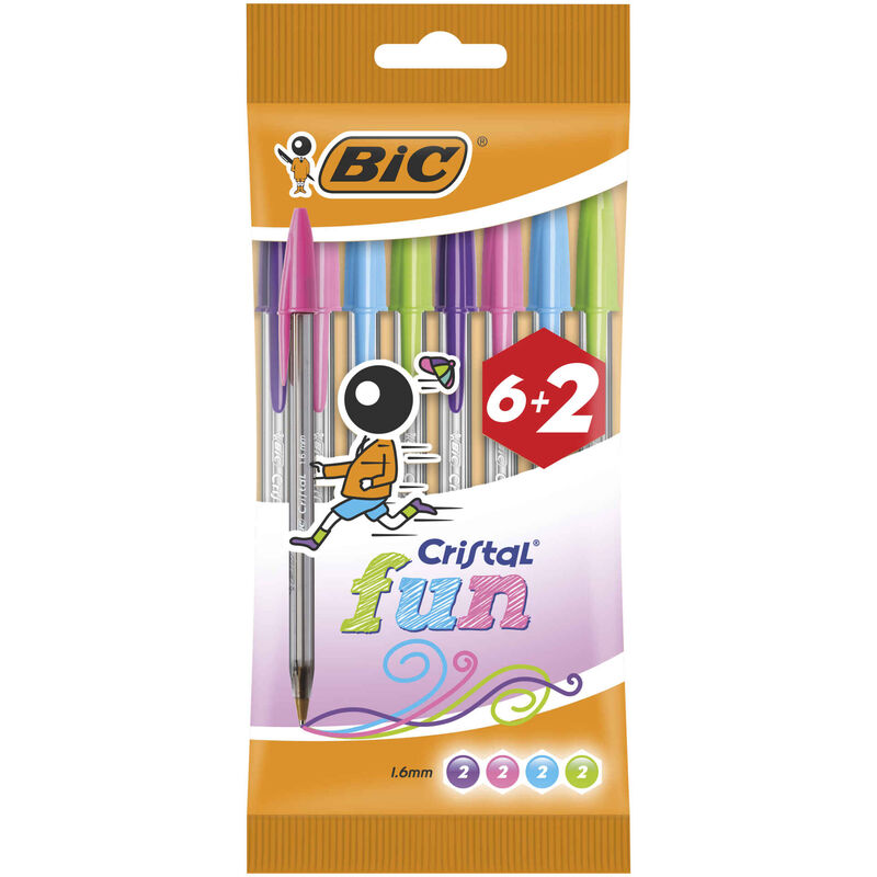 Esferográfica Cristal Fun Cores Pastel Bic