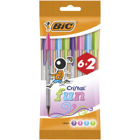 Esferográfica Cristal Fun Cores Pastel Esferográfica Cristal Fun Cores Pastel