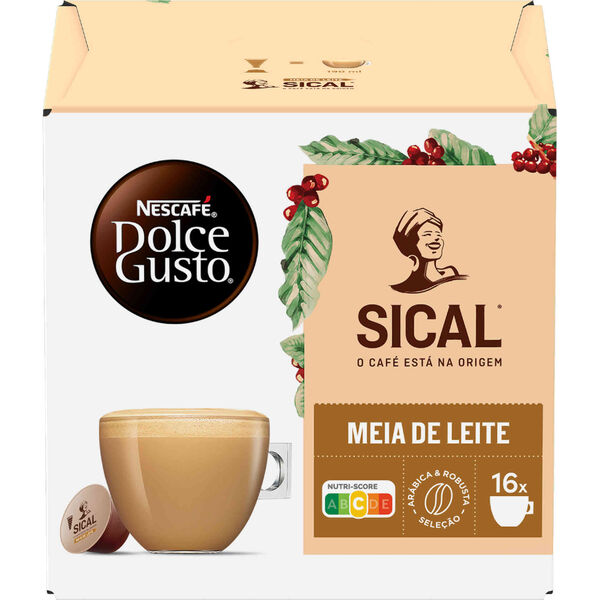 Cápsulas de Café Sical Meia de Leite Nescafé Dolce Gusto