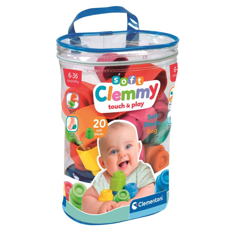 Clementoni - Saco 20 Blocos Soft Clemmy