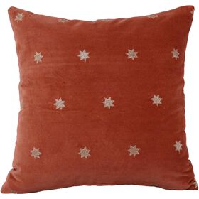 Almofada 45x45cm Veludo Estrelas Vermelha Kasa