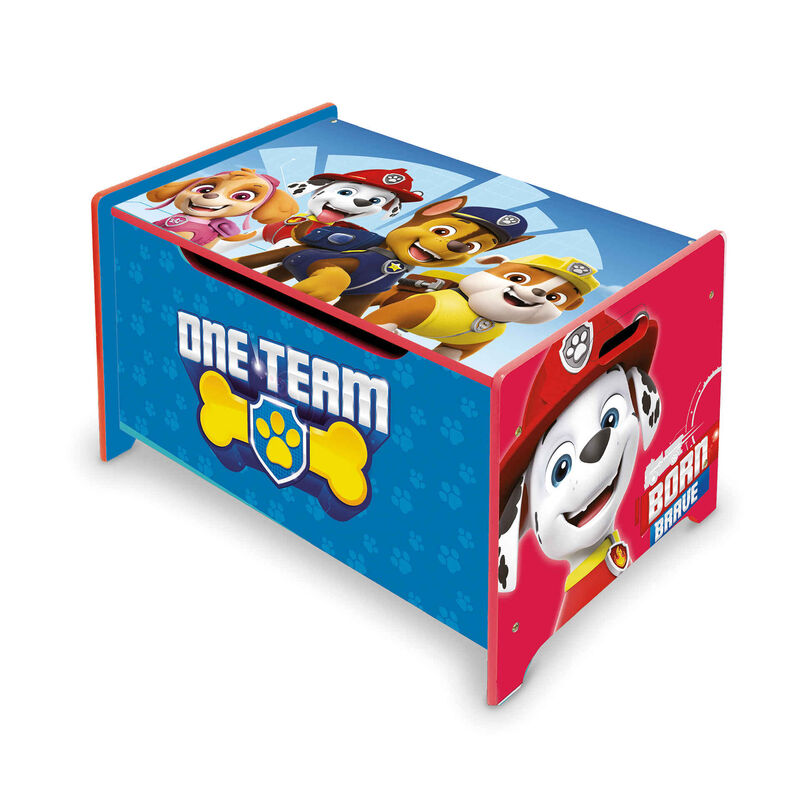 Banco e Baú Arrumação 62,5x37x40cm Patrulha Pata