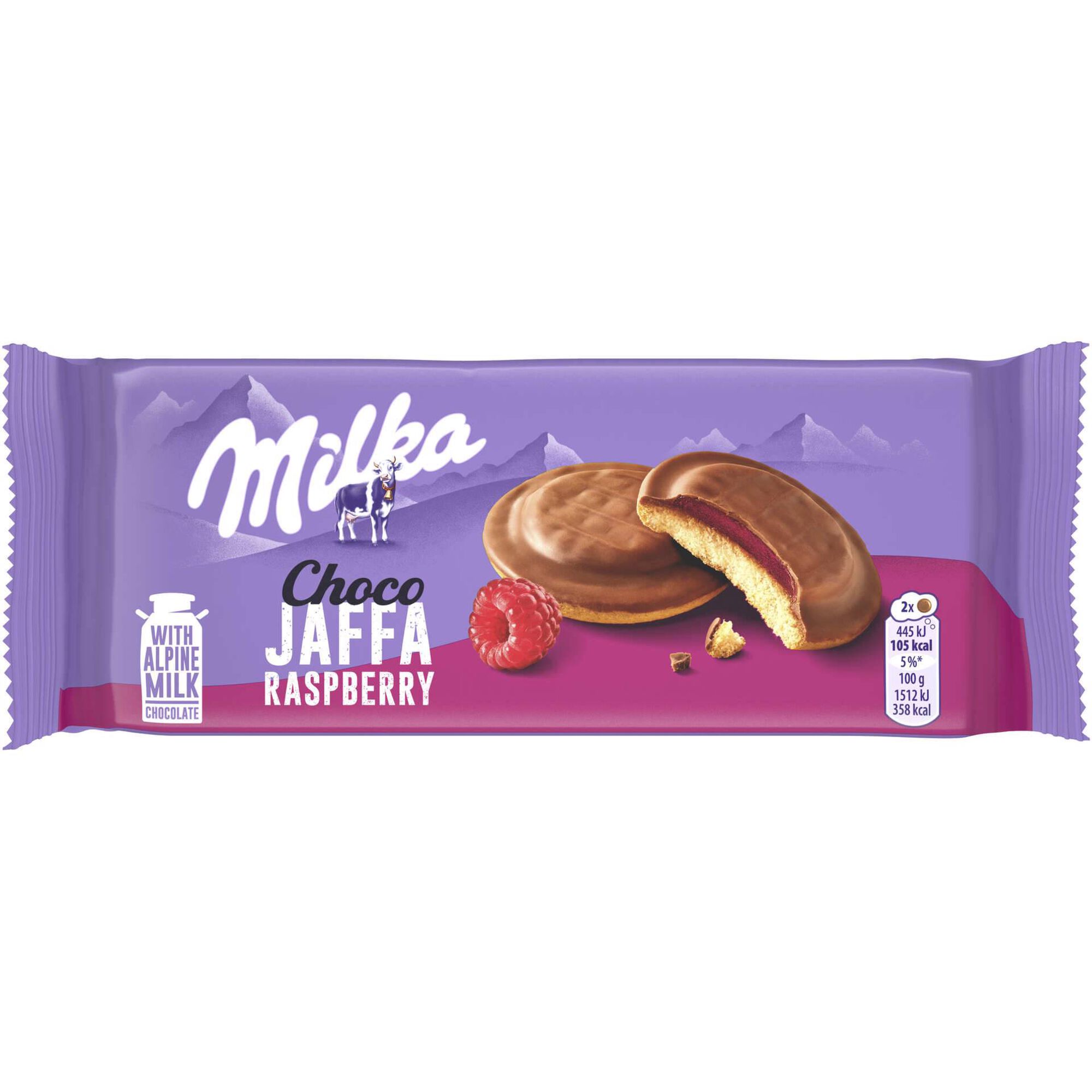 Bolachas Recheadas de Framboesa Jaffa Milka