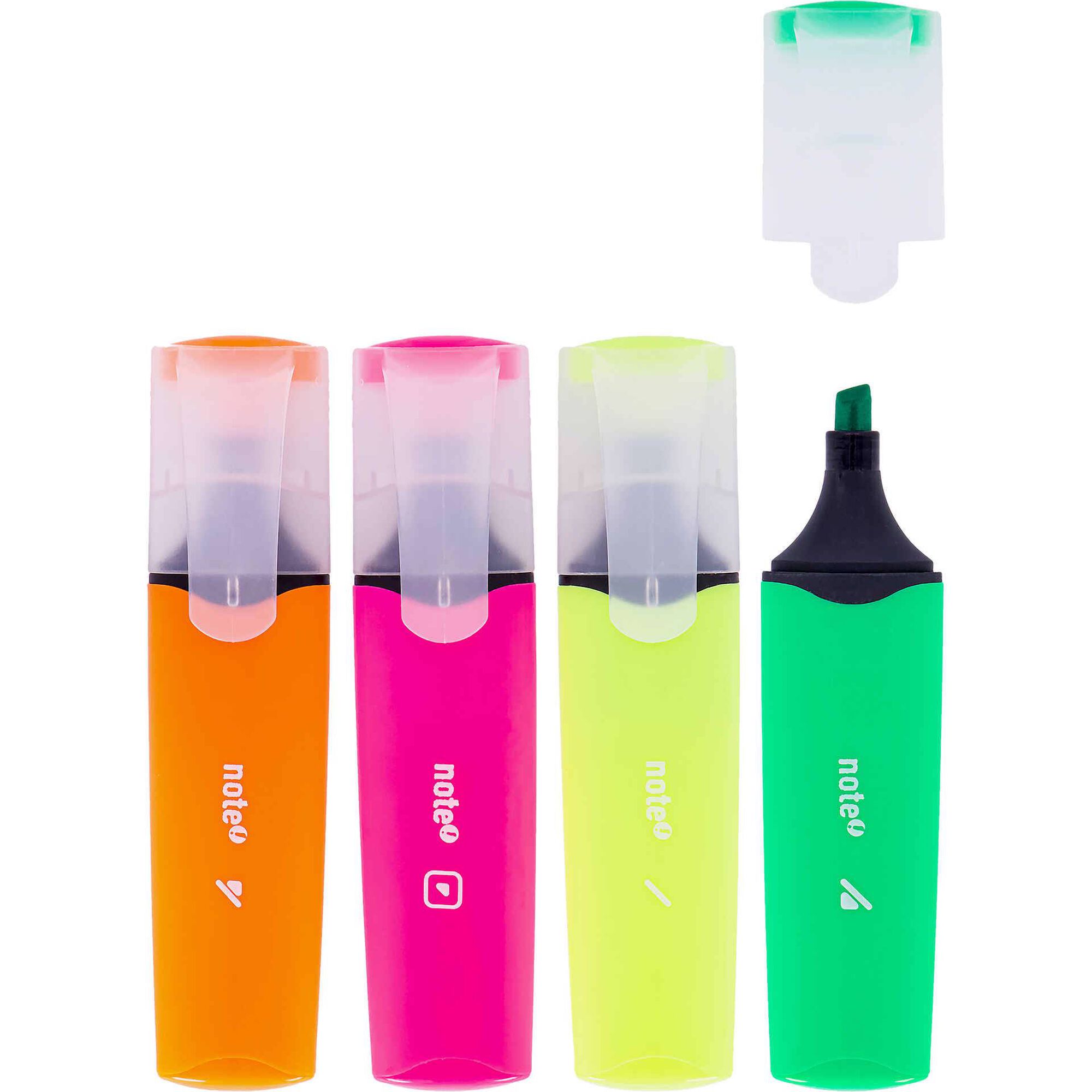 Conjunto 4 Sublinhadores Fluorescentes Note!