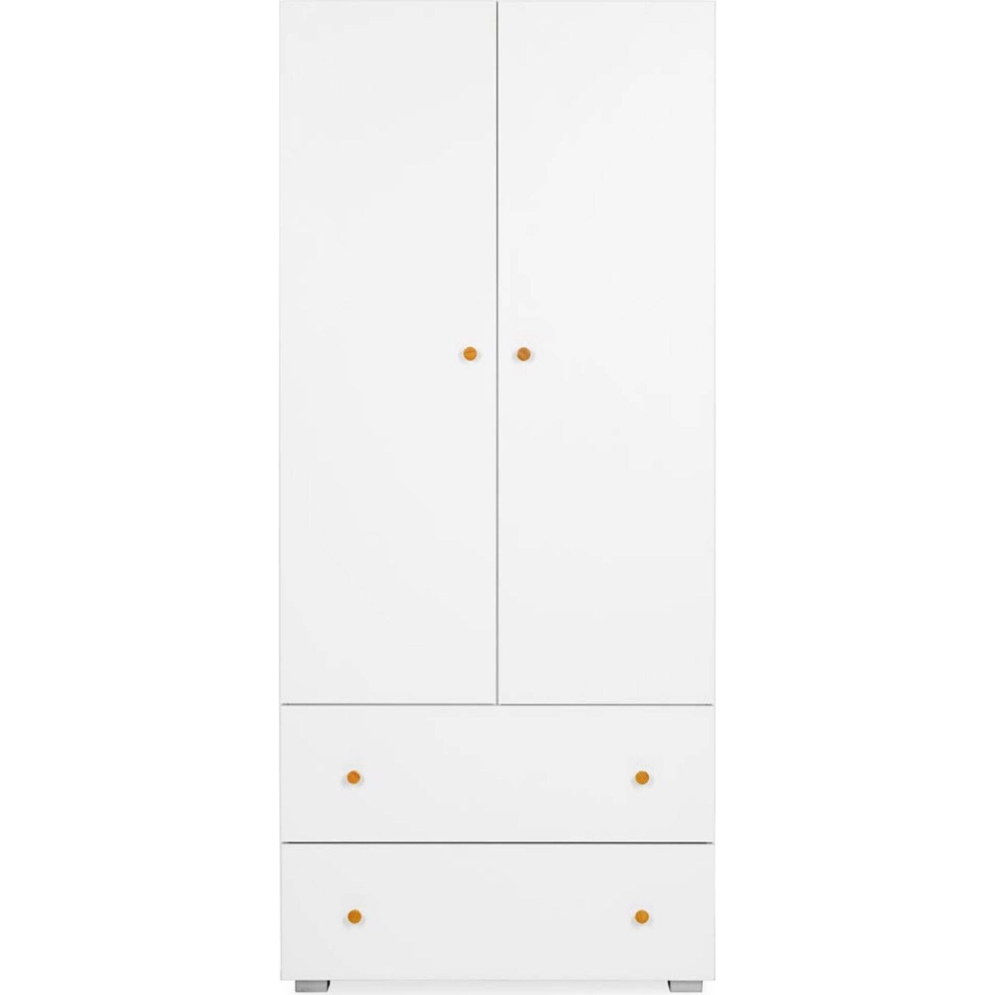 Roupeiro 2 Portas e 2 Gavetas 80x183x52cm Branco Karolina