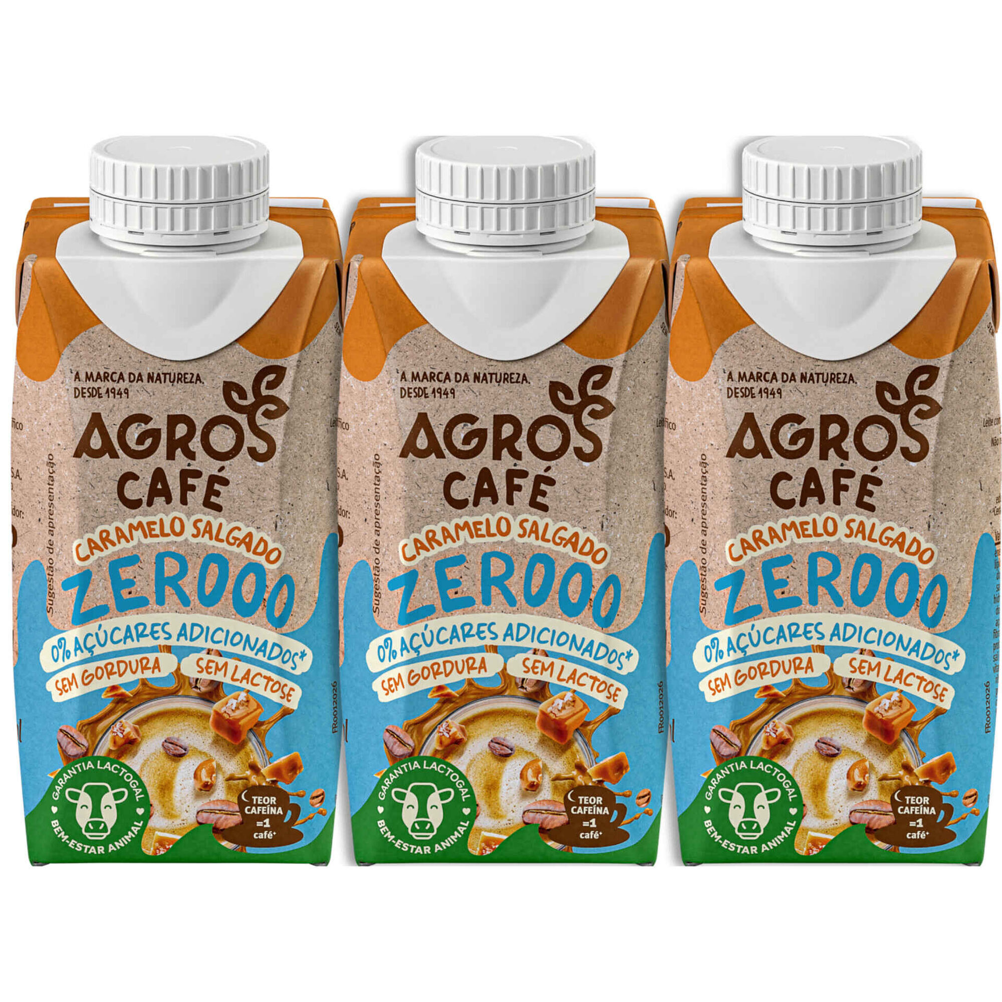 Leite com Caf&eacute; e Caramelo Salgado sem Lactose sem Adi&ccedil;&atilde;o de A&ccedil;&uacute;car Agros