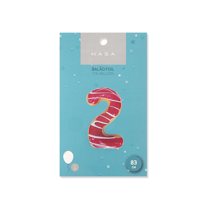 Balão Foil Nº2 83cm Candy Kasa
