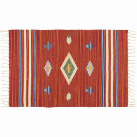 Passadeira Algodão 60x200cm Vermelho Kilim Passadeira Algodão 60x200cm Vermelho Kilim