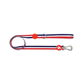 Trela para C&atilde;o Stripes3 Vermelho e Azul L Dashi
