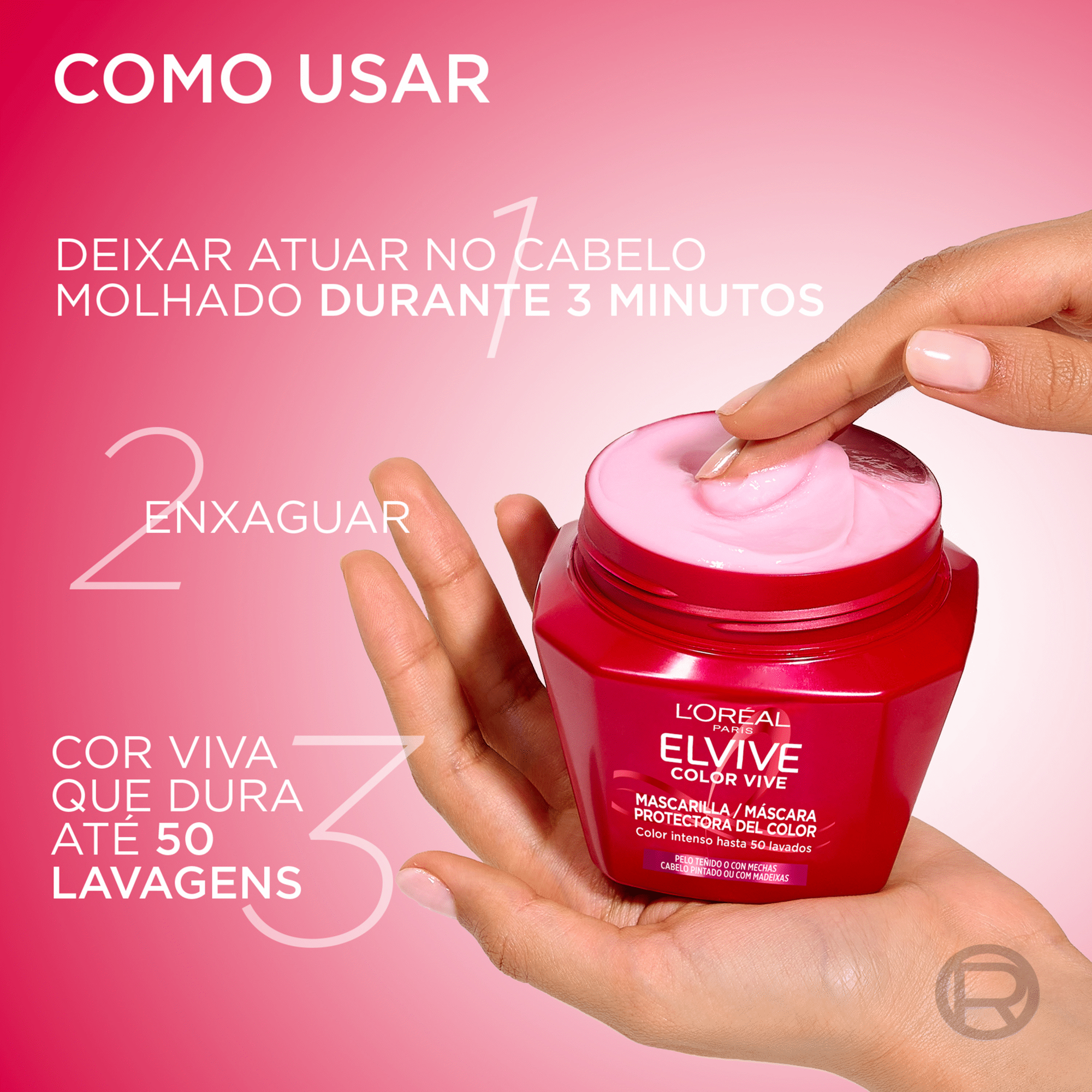 M&aacute;scara Cabelo Color Vive L'Or&eacute;al Paris Elvive