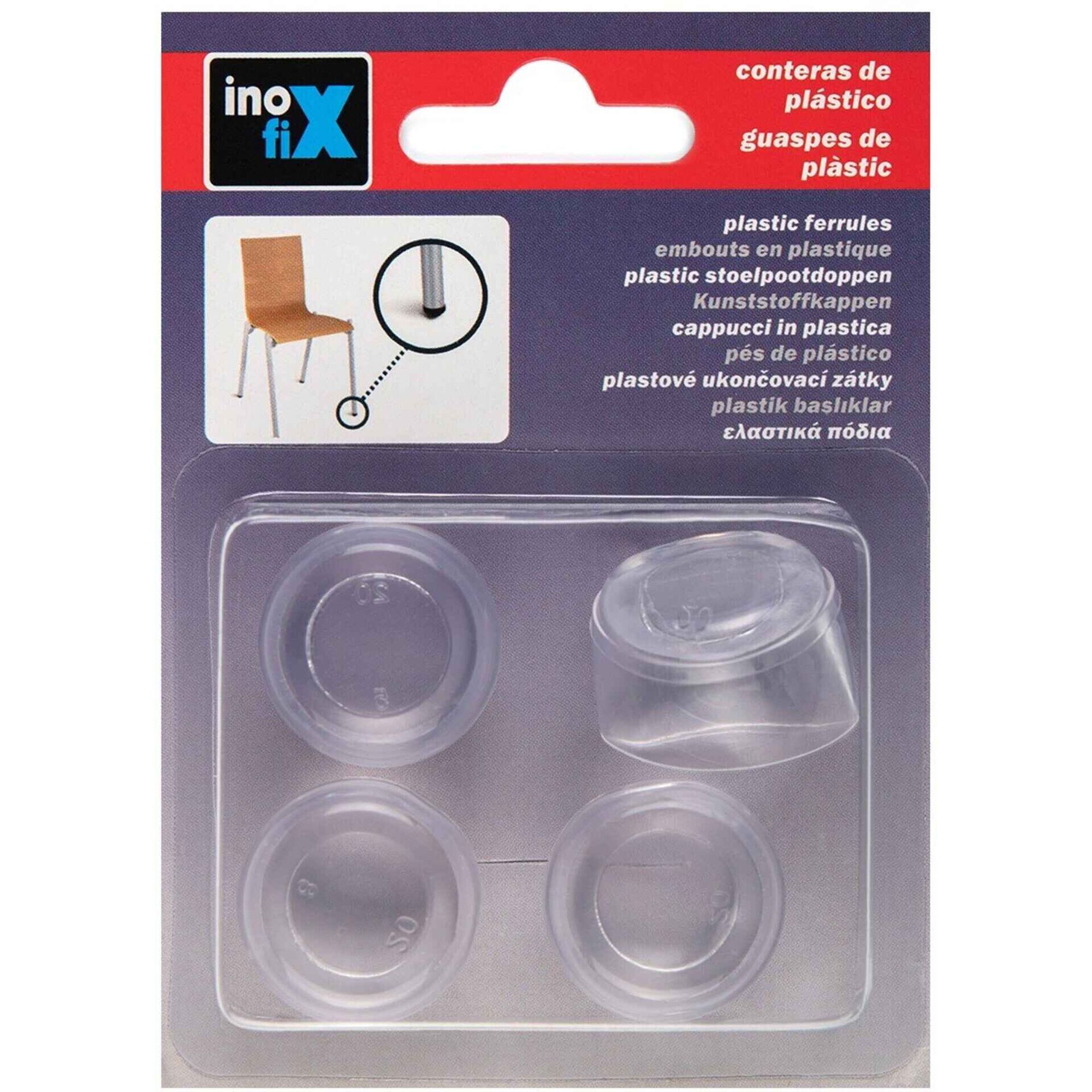 Protetores de Cadeiras 20mm Transparentes Inofix